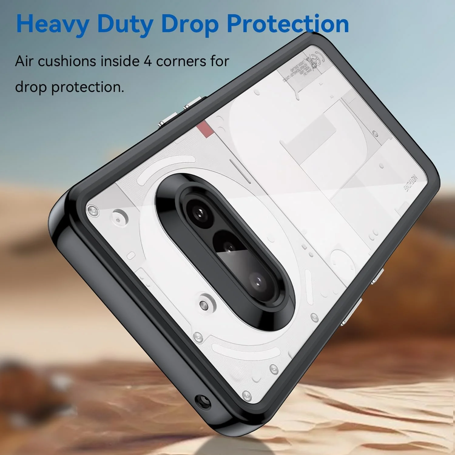 کاور گوشی ناتینگ فون 3A، کاور ضربه گیر شفاف، پشت PC ضد خش، شفافیت HD، کاور برای ناتینگ فون 3A مدل Case-01 کاور گوشی ناتینگ فون 3A، کاور ضربه گیر شفاف، پشت PC ضد خش، شفافیت HD، کاور برای ناتینگ فون 3A مدل Case-01