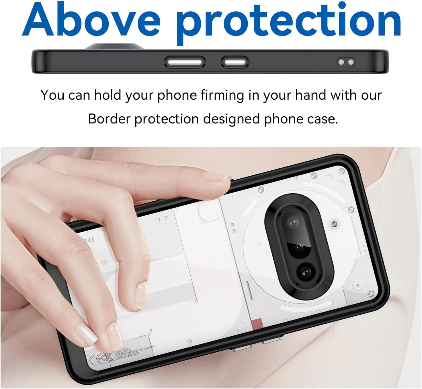 کاور گوشی ناتینگ فون 3A، کاور ضربه گیر شفاف، پشت PC ضد خش، شفافیت HD، کاور برای ناتینگ فون 3A مدل Case-01 کاور گوشی ناتینگ فون 3A، کاور ضربه گیر شفاف، پشت PC ضد خش، شفافیت HD، کاور برای ناتینگ فون 3A مدل Case-01