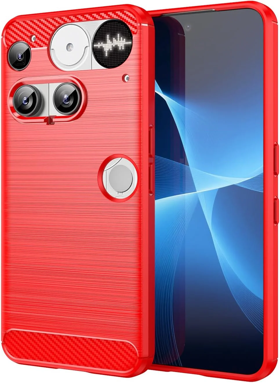 قاب گوشی OIATROE برای ناتینگ فون (3)، کاور فوق العاده نازک [سبک وزن] [ضد خش] [قاب نرم] - قرمز