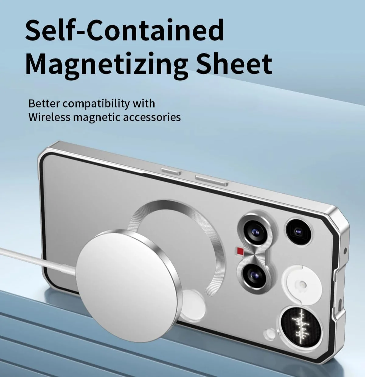 قاب مغناطیسی Gruattreay برای Nothing Phone (3)، فریم آلیاژی کشویی با پوشش پشتی مات و نیمه شفاف ضد اثر انگشت، پشتیبانی از شارژ بیسیم (مشکی) قاب مغناطیسی Gruattreay برای Nothing Phone (3)، فریم آلیاژی کشویی با پوشش پشتی مات و نیمه شفاف ضد اثر انگشت، پشتیبانی از شارژ بیسیم (مشکی)