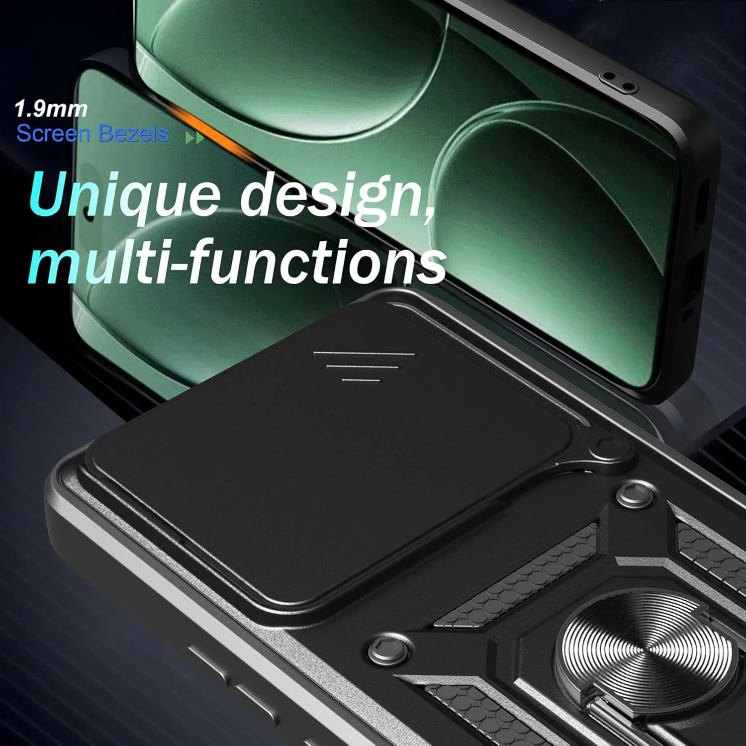 قاب گوشی ناتینگ فون (3) ایشویی با پوشش کشویی لنز و پایه چرخان، ضد افتادن، سازگار با هولدر مغناطیسی خودرو، آبی قاب گوشی ناتینگ فون (3) ایشویی با پوشش کشویی لنز و پایه چرخان، ضد افتادن، سازگار با هولدر مغناطیسی خودرو، آبی