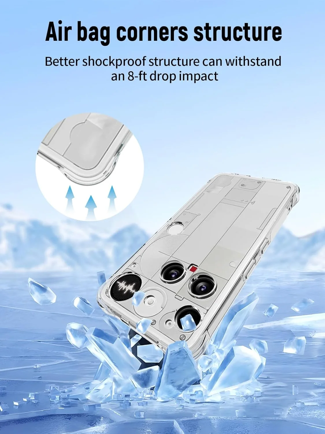 کاور شفاف گوشی موبایل ناتینگ فون (3)، کاور TPU انعطاف پذیر با ایربگ، مقاوم در برابر ضربه و خراش و ضد زردی (شفاف) کاور شفاف گوشی موبایل ناتینگ فون (3)، کاور TPU انعطاف پذیر با ایربگ، مقاوم در برابر ضربه و خراش و ضد زردی (شفاف)