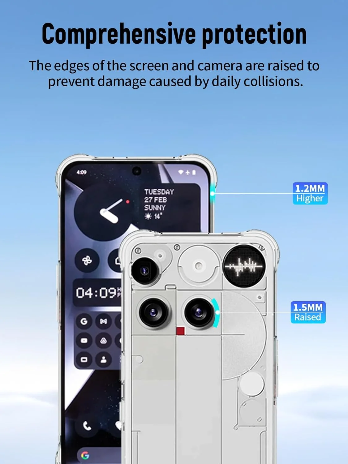 کاور شفاف گوشی موبایل ناتینگ فون (3)، کاور TPU انعطاف پذیر با ایربگ، مقاوم در برابر ضربه و خراش و ضد زردی (شفاف) کاور شفاف گوشی موبایل ناتینگ فون (3)، کاور TPU انعطاف پذیر با ایربگ، مقاوم در برابر ضربه و خراش و ضد زردی (شفاف)