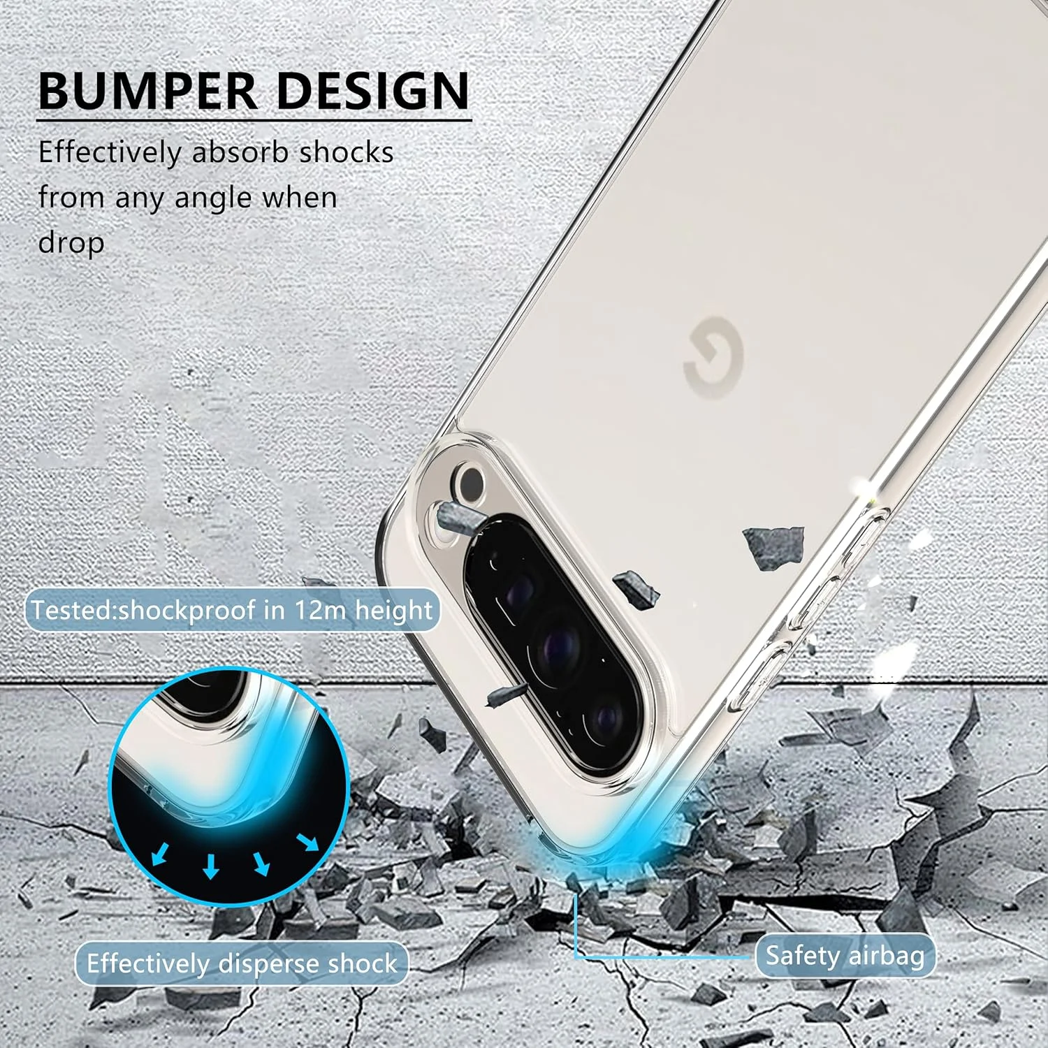 کاور آنووکوا برای گوگل پیکسل 10 پرو ایکس ال به همراه 2 عدد محافظ صفحه نمایش، کاور باریک ترکیبی از جنس TPU و PC اکریلیک، ضد زردی، محافظ کریستالی شفاف و سخت، ضد ضربه