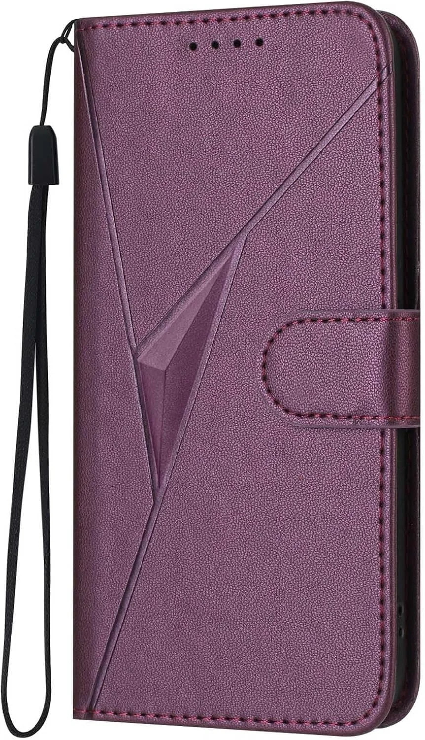 کیف چرمی ممتاز برای گوشی ناتینگ فون (3a) - کاور محافظ گوشی با قفل مغناطیسی، استند داخلی و عملکرد کیف پول - بنفش تیره کیف چرمی ممتاز برای گوشی ناتینگ فون (3a) - کاور محافظ گوشی با قفل مغناطیسی، استند داخلی و عملکرد کیف پول - بنفش تیره