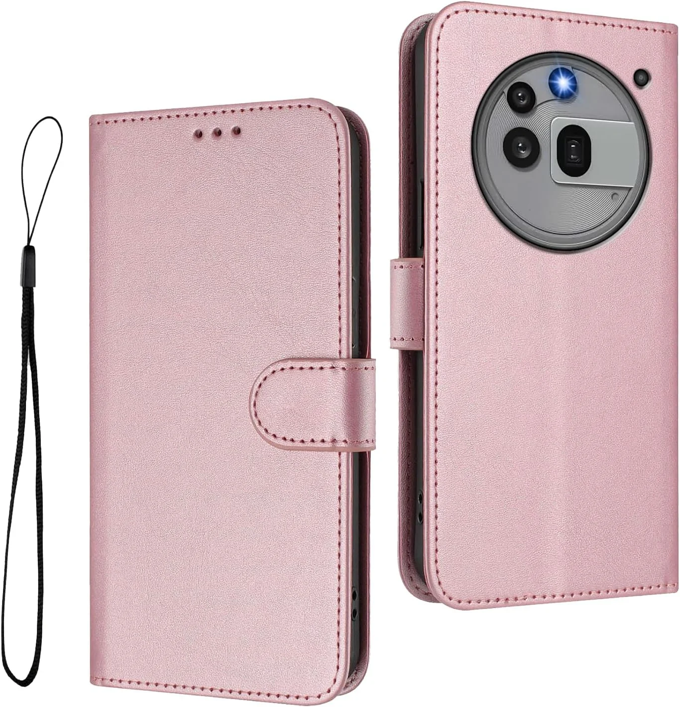 کیف چرمی HAOYE برای Nothing Phone (3a) Pro، کیف پول با بست مغناطیسی/بست کارت، پوشش ضد ضربه، محافظ RFID و پایه تاشو - صورتی کیف چرمی HAOYE برای Nothing Phone (3a) Pro، کیف پول با بست مغناطیسی/بست کارت، پوشش ضد ضربه، محافظ RFID و پایه تاشو - صورتی