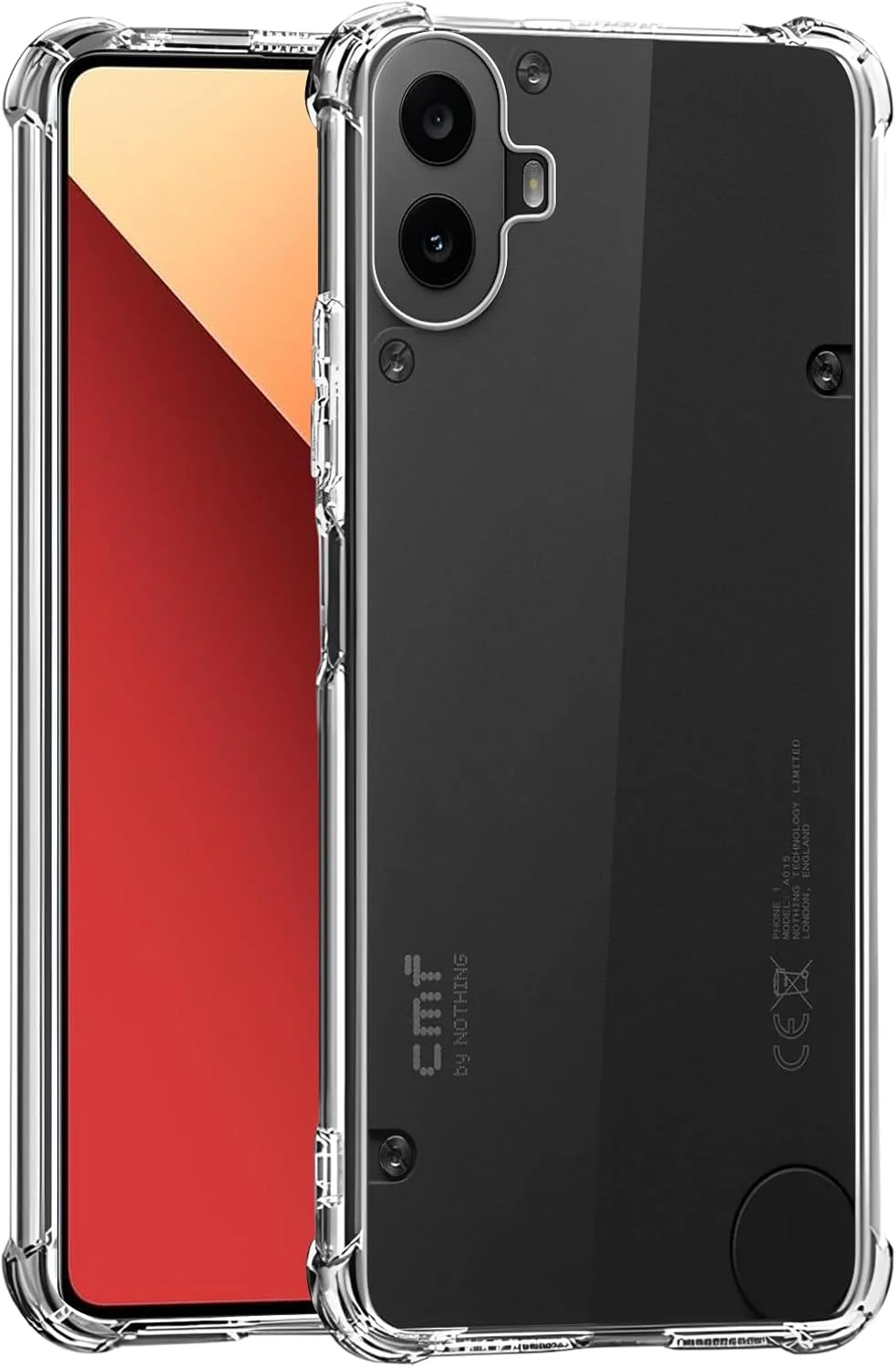 قاب محافظ گوشی ناتینگ فون ۱، کاور بامپر سیلیکونی TPU شفاف، ضد زردی و ضد خش، پشت سخت شفاف – قاب محافظ ضد ضربه HD قاب محافظ گوشی ناتینگ فون ۱، کاور بامپر سیلیکونی TPU شفاف، ضد زردی و ضد خش، پشت سخت شفاف – قاب محافظ ضد ضربه HD