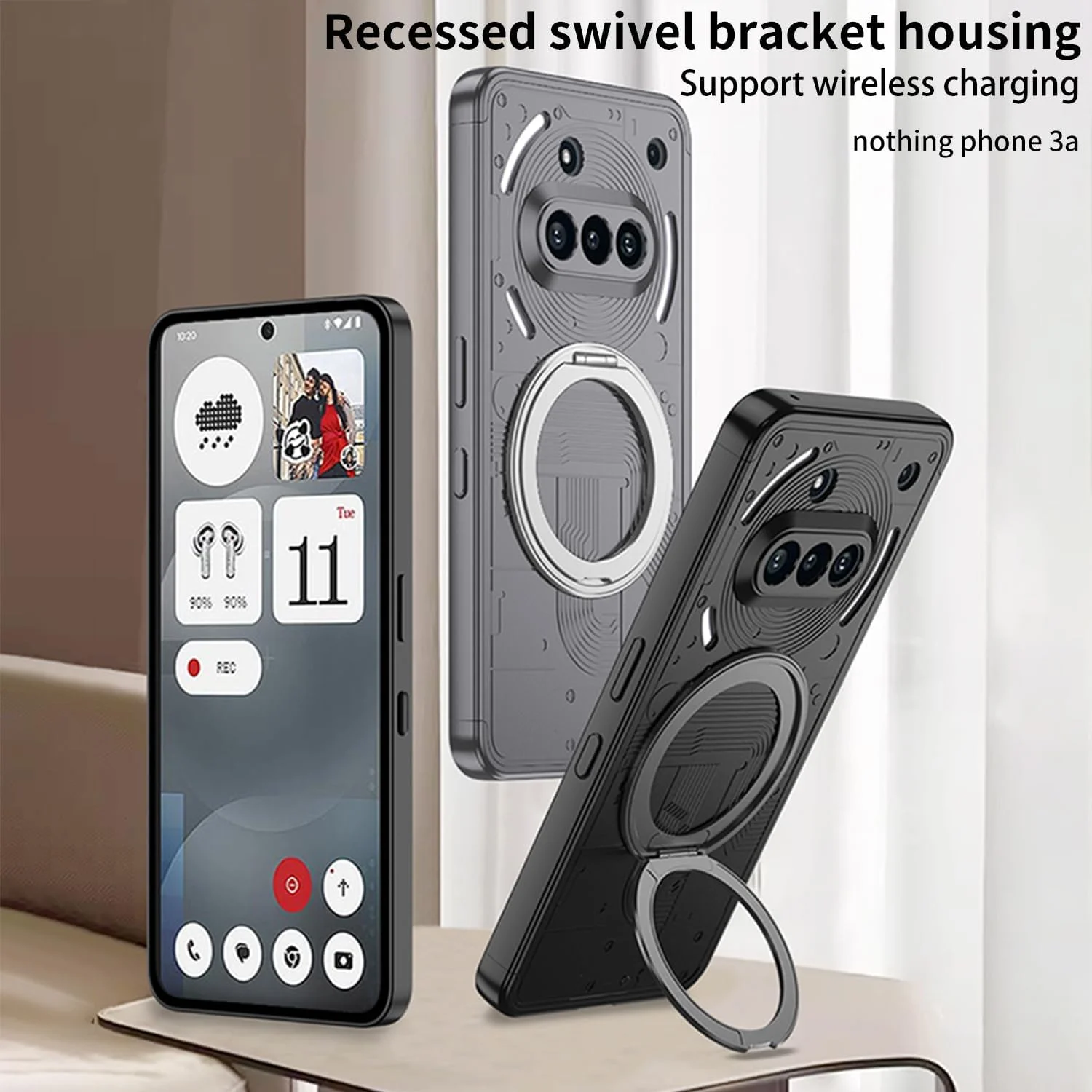 کاور مغناطیسی ioiFour با استند انگشتی برای ناتینگ فون 3a، سازگار با مگسیف، محافظت در برابر ضربه و سقوط (خاکستری، ناتینگ فون 3a) کاور مغناطیسی ioiFour با استند انگشتی برای ناتینگ فون 3a، سازگار با مگسیف، محافظت در برابر ضربه و سقوط (خاکستری، ناتینگ فون 3a)