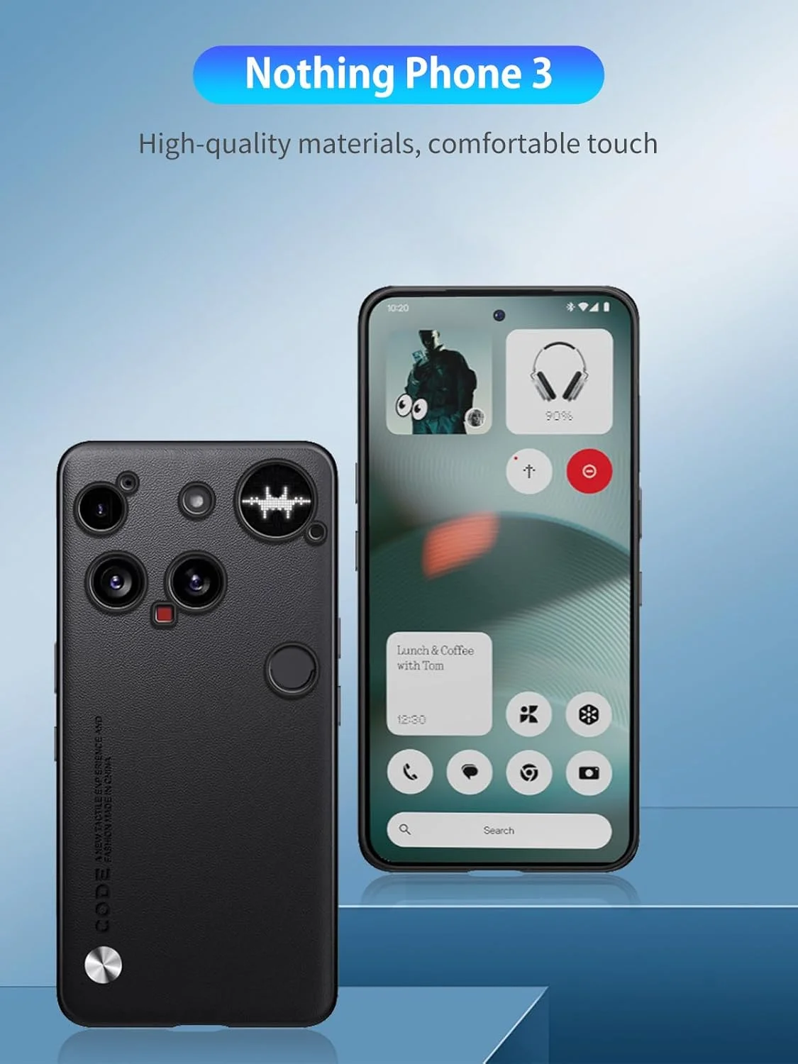 قاب محافظ گوشی نوکیاجو برای ناتینگ فون 3، قاب محافظ گوشی، ضد افتادن، جذب شوک، محافظت جامع، جلد سخت چرمی PC، پوشش محافظ برای ناتینگ فون 3 (مشکی) قاب محافظ گوشی نوکیاجو برای ناتینگ فون 3، قاب محافظ گوشی، ضد افتادن، جذب شوک، محافظت جامع، جلد سخت چرمی PC، پوشش محافظ برای ناتینگ فون 3 (مشکی)