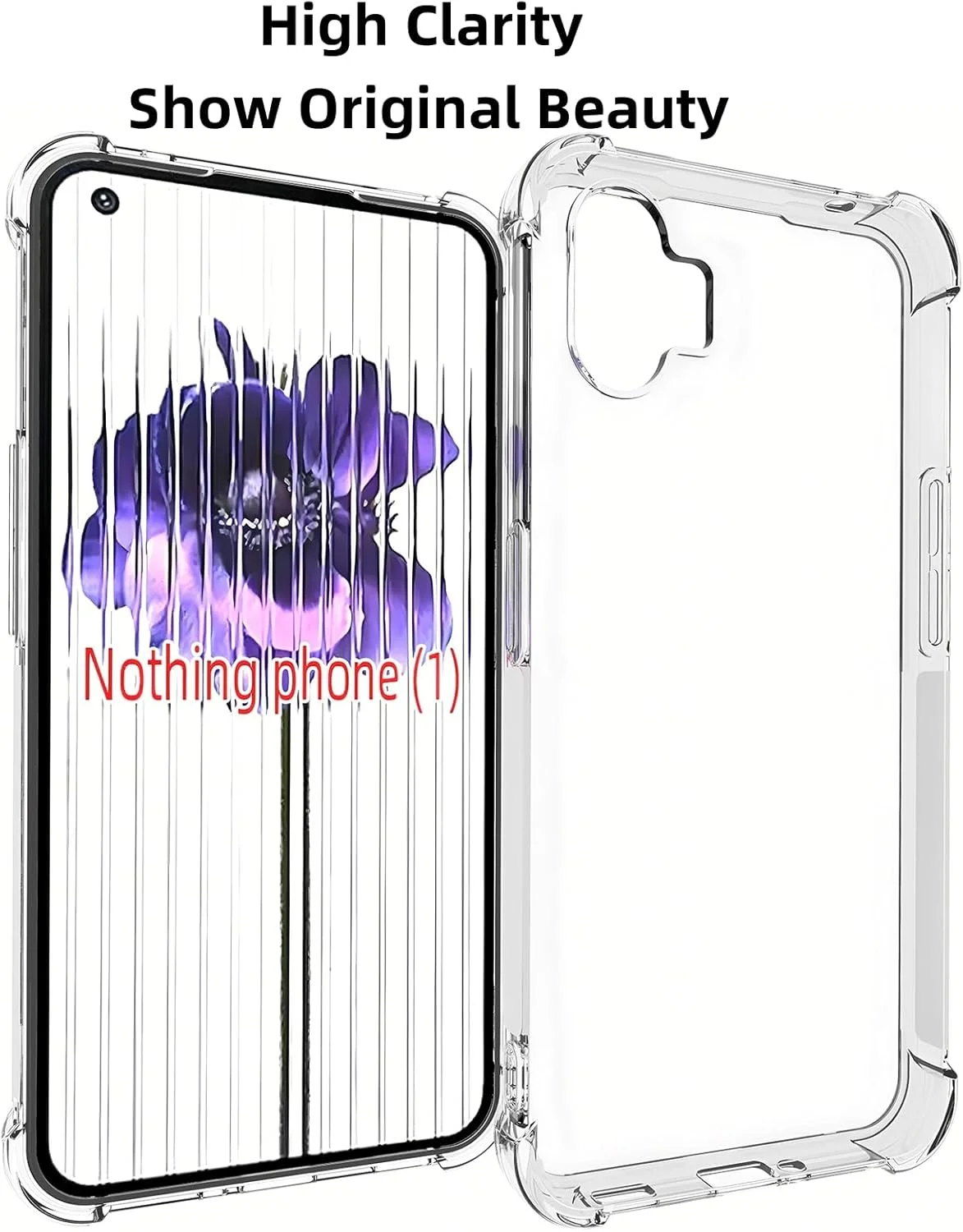 قاب محافظ گوشی ناتینگ فون ۱، کاور بامپر سیلیکونی TPU شفاف، ضد زردی و ضد خش، پشت سخت شفاف – قاب محافظ ضد ضربه HD قاب محافظ گوشی ناتینگ فون ۱، کاور بامپر سیلیکونی TPU شفاف، ضد زردی و ضد خش، پشت سخت شفاف – قاب محافظ ضد ضربه HD