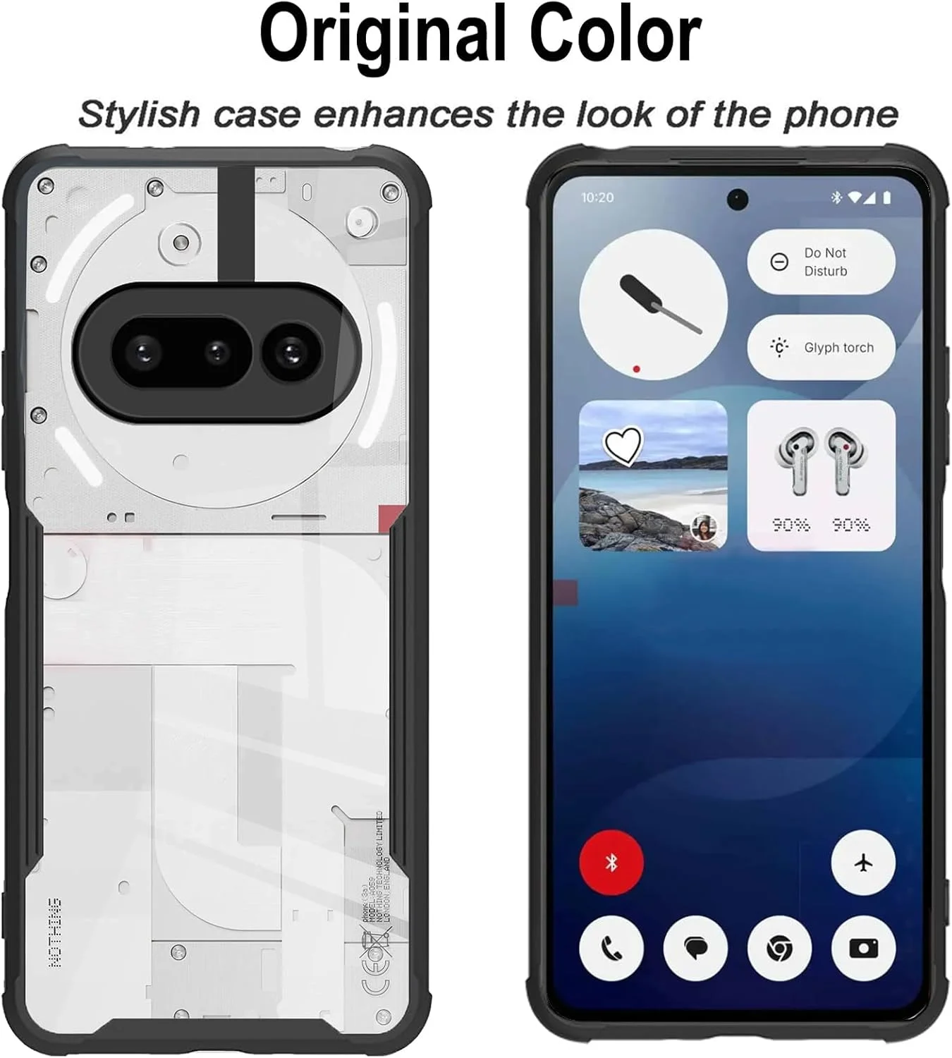 کاور محافظ گوشی ناتینگ فون 3a، کاور پشتی آکریلیک سخت و ضربه گیر TPU بسیار شفاف و ضد زردی، محافظت سبک وزن در برابر افتادن، محافظ سخت شفاف به همراه 2 محافظ صفحه شیشه ای حرارت دیده کاور محافظ گوشی ناتینگ فون 3a، کاور پشتی آکریلیک سخت و ضربه گیر TPU بسیار شفاف و ضد زردی، محافظت سبک وزن در برابر افتادن، محافظ سخت شفاف به همراه 2 محافظ صفحه شیشه ای حرارت دیده