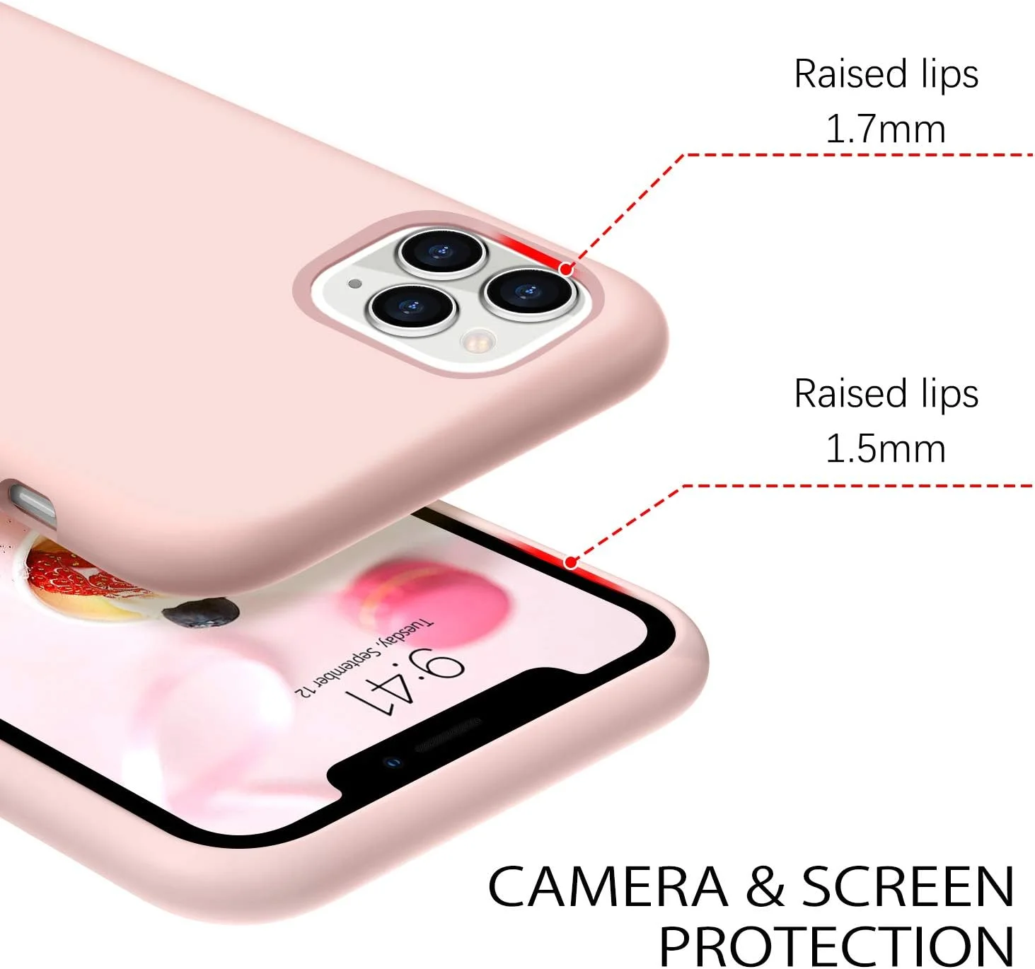 قاب محافظ سیلیکونی مایع گوشی آیفون 11 پرو مکس، پوشش نرم و باریک ژلهای با لایه داخلی پارچهای میکروفایبر، ضد ضربه و ضد خش برای آیفون 11 پرو مکس 6.5 اینچ - رنگ ماسه ای صورتی قاب محافظ سیلیکونی مایع گوشی آیفون 11 پرو مکس، پوشش نرم و باریک ژلهای با لایه داخلی پارچهای میکروفایبر، ضد ضربه و ضد خش برای آیفون 11 پرو مکس 6.5 اینچ - رنگ ماسه ای صورتی