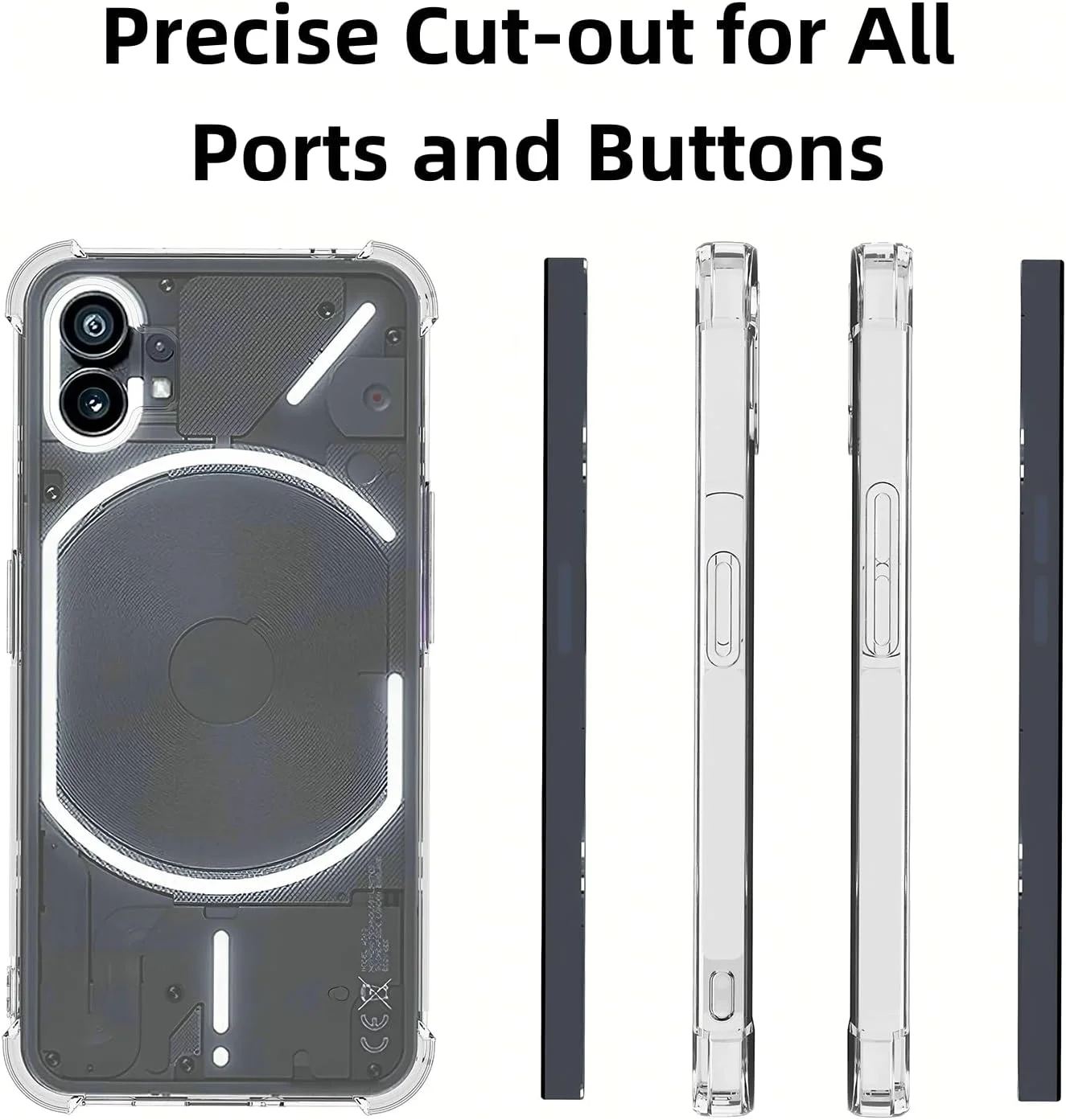 قاب محافظ گوشی ناتینگ فون ۱، کاور بامپر سیلیکونی TPU شفاف، ضد زردی و ضد خش، پشت سخت شفاف – قاب محافظ ضد ضربه HD قاب محافظ گوشی ناتینگ فون ۱، کاور بامپر سیلیکونی TPU شفاف، ضد زردی و ضد خش، پشت سخت شفاف – قاب محافظ ضد ضربه HD