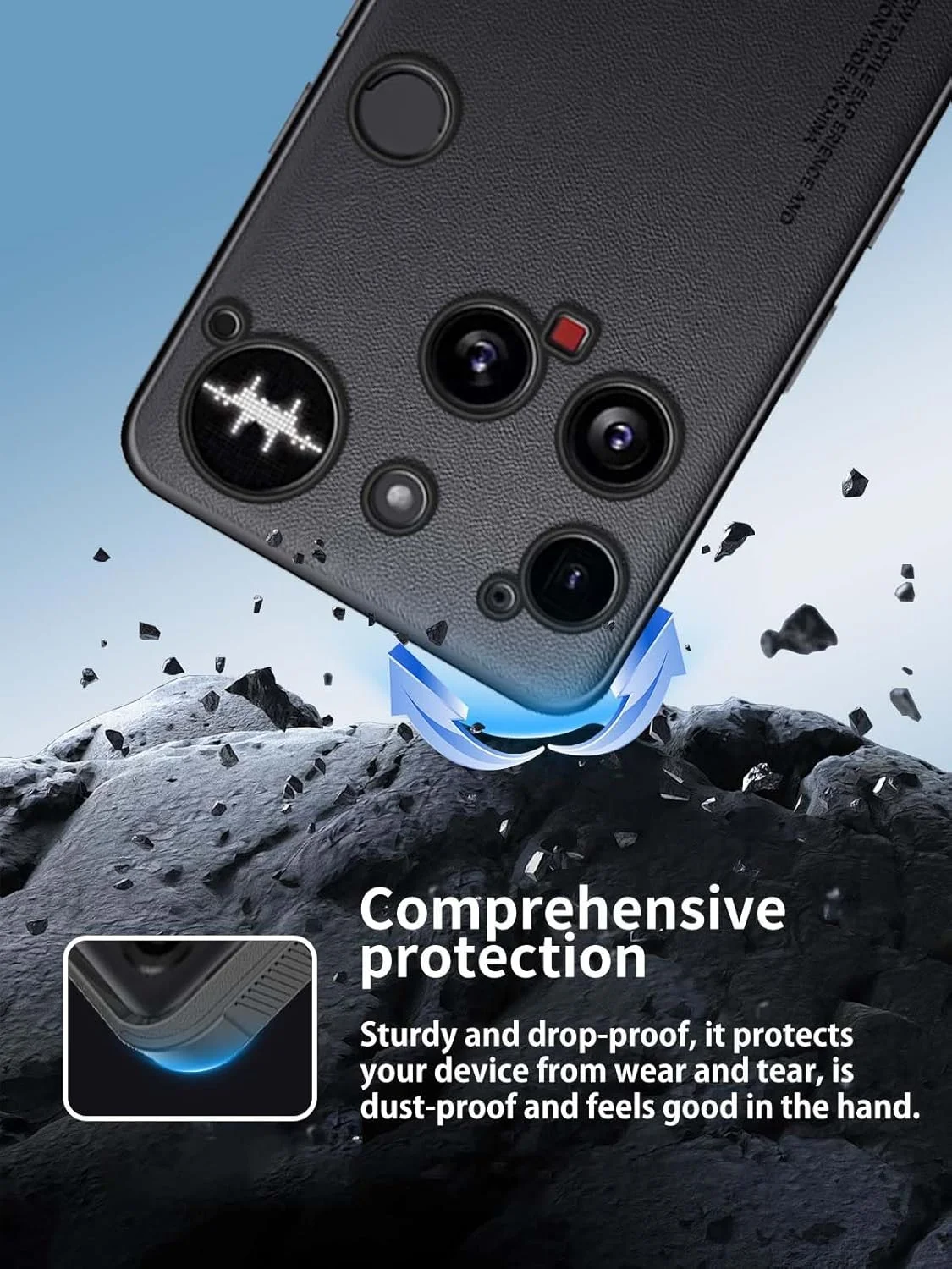 قاب محافظ گوشی نوکیاجو برای ناتینگ فون 3، قاب محافظ گوشی، ضد افتادن، جذب شوک، محافظت جامع، جلد سخت چرمی PC، پوشش محافظ برای ناتینگ فون 3 (مشکی) قاب محافظ گوشی نوکیاجو برای ناتینگ فون 3، قاب محافظ گوشی، ضد افتادن، جذب شوک، محافظت جامع، جلد سخت چرمی PC، پوشش محافظ برای ناتینگ فون 3 (مشکی)