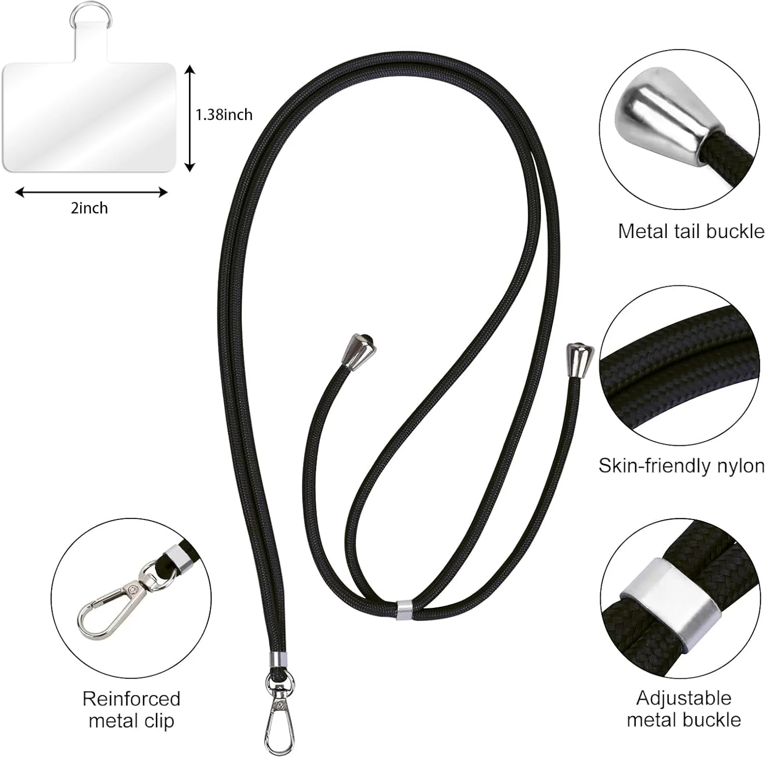 کاور محافظ [4 در 1] سازگار با Nothing Phone 3 4G به همراه بند گردنی، بند مچی و حلقه نگهدارنده، محافظ ضد ضربه، کیت مسافرتی ایمن (مشکی + مجموعه مشکی)