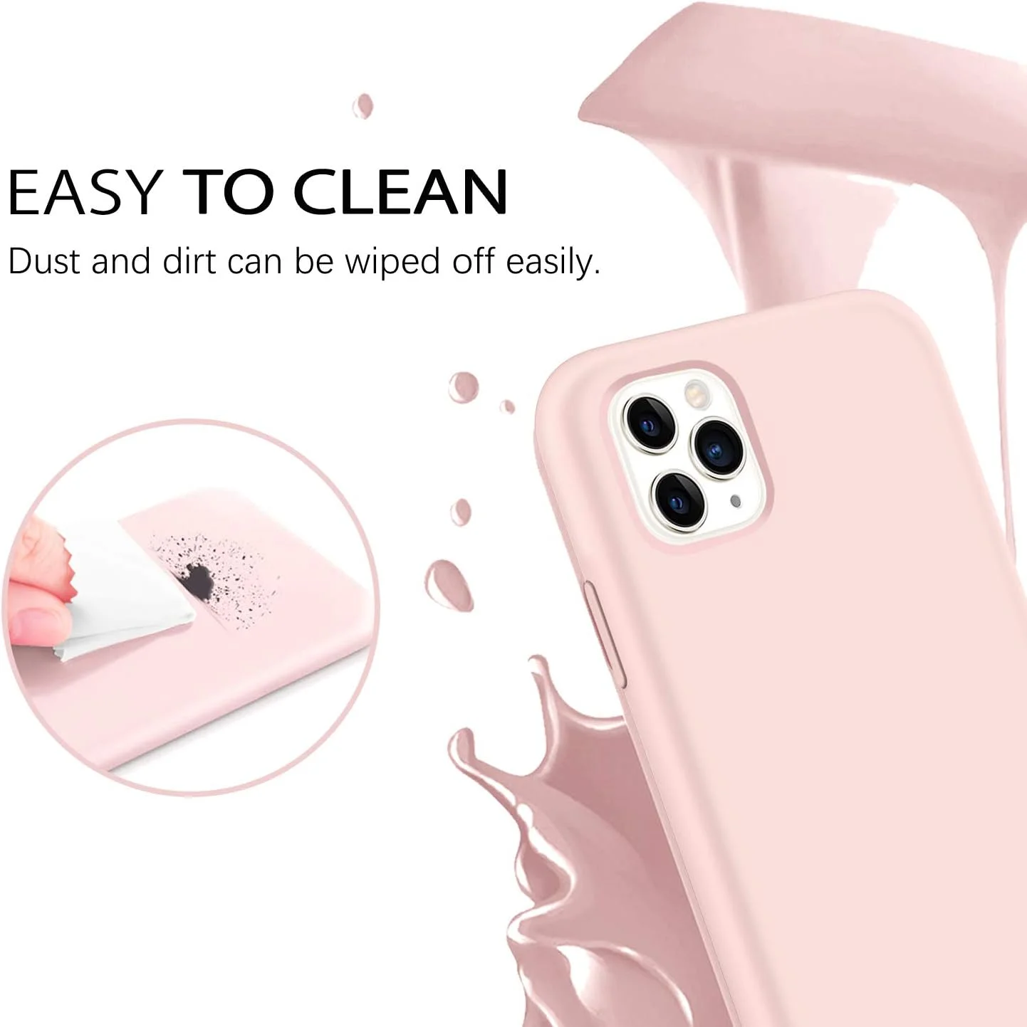 قاب محافظ سیلیکونی مایع گوشی آیفون 11 پرو مکس، پوشش نرم و باریک ژلهای با لایه داخلی پارچهای میکروفایبر، ضد ضربه و ضد خش برای آیفون 11 پرو مکس 6.5 اینچ - رنگ ماسه ای صورتی قاب محافظ سیلیکونی مایع گوشی آیفون 11 پرو مکس، پوشش نرم و باریک ژلهای با لایه داخلی پارچهای میکروفایبر، ضد ضربه و ضد خش برای آیفون 11 پرو مکس 6.5 اینچ - رنگ ماسه ای صورتی