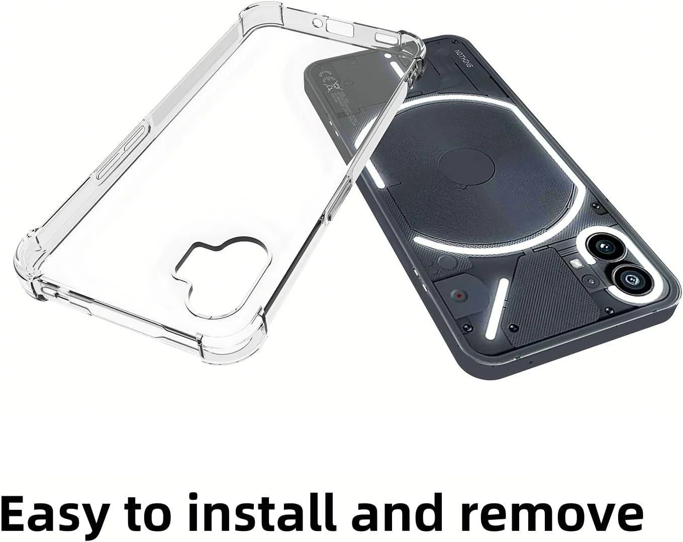 قاب محافظ گوشی ناتینگ فون ۱، کاور بامپر سیلیکونی TPU شفاف، ضد زردی و ضد خش، پشت سخت شفاف – قاب محافظ ضد ضربه HD قاب محافظ گوشی ناتینگ فون ۱، کاور بامپر سیلیکونی TPU شفاف، ضد زردی و ضد خش، پشت سخت شفاف – قاب محافظ ضد ضربه HD