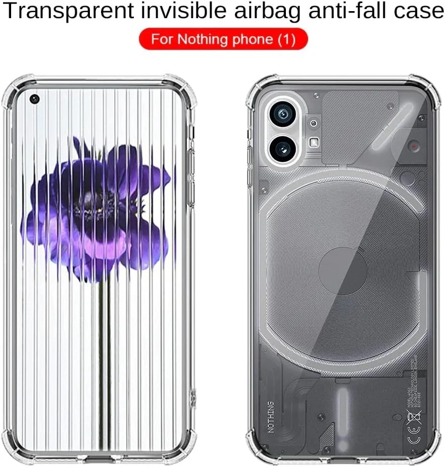 کاور محافظ گوشی ناتینگ فون 1 مدل ایربگ با محافظت فوق العاده، نرم و شفاف به همراه محافظ دوربین کاور محافظ گوشی ناتینگ فون 1 مدل ایربگ با محافظت فوق العاده، نرم و شفاف به همراه محافظ دوربین