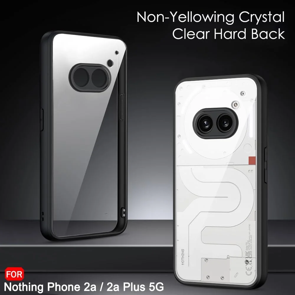 کاور محافظ ضد ضربه TheGiftKart Ultra-Hybrid مناسب برای Nothing Phone 2a / 2a Plus 5G | محافظت از دوربین | کاور پشتی سخت برای Nothing Phone 2A (PC & TPU، پشتی شفاف کریستالی، کناره های مشکی) کاور محافظ ضد ضربه TheGiftKart Ultra-Hybrid مناسب برای Nothing Phone 2a / 2a Plus 5G | محافظت از دوربین | کاور پشتی سخت برای Nothing Phone 2A (PC & TPU، پشتی شفاف کریستالی، کناره های مشکی)