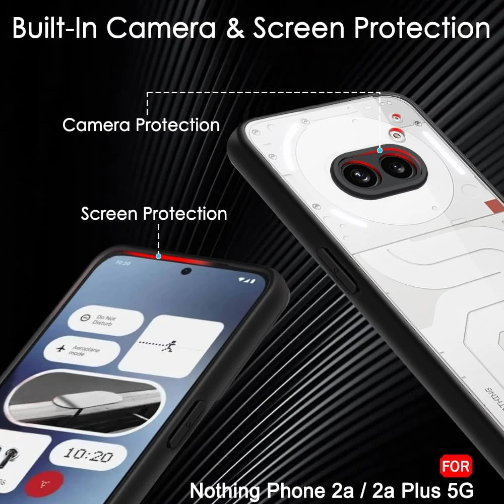 کاور محافظ ضد ضربه TheGiftKart Ultra-Hybrid مناسب برای Nothing Phone 2a / 2a Plus 5G | محافظت از دوربین | کاور پشتی سخت برای Nothing Phone 2A (PC & TPU، پشتی شفاف کریستالی، کناره های مشکی) کاور محافظ ضد ضربه TheGiftKart Ultra-Hybrid مناسب برای Nothing Phone 2a / 2a Plus 5G | محافظت از دوربین | کاور پشتی سخت برای Nothing Phone 2A (PC & TPU، پشتی شفاف کریستالی، کناره های مشکی)