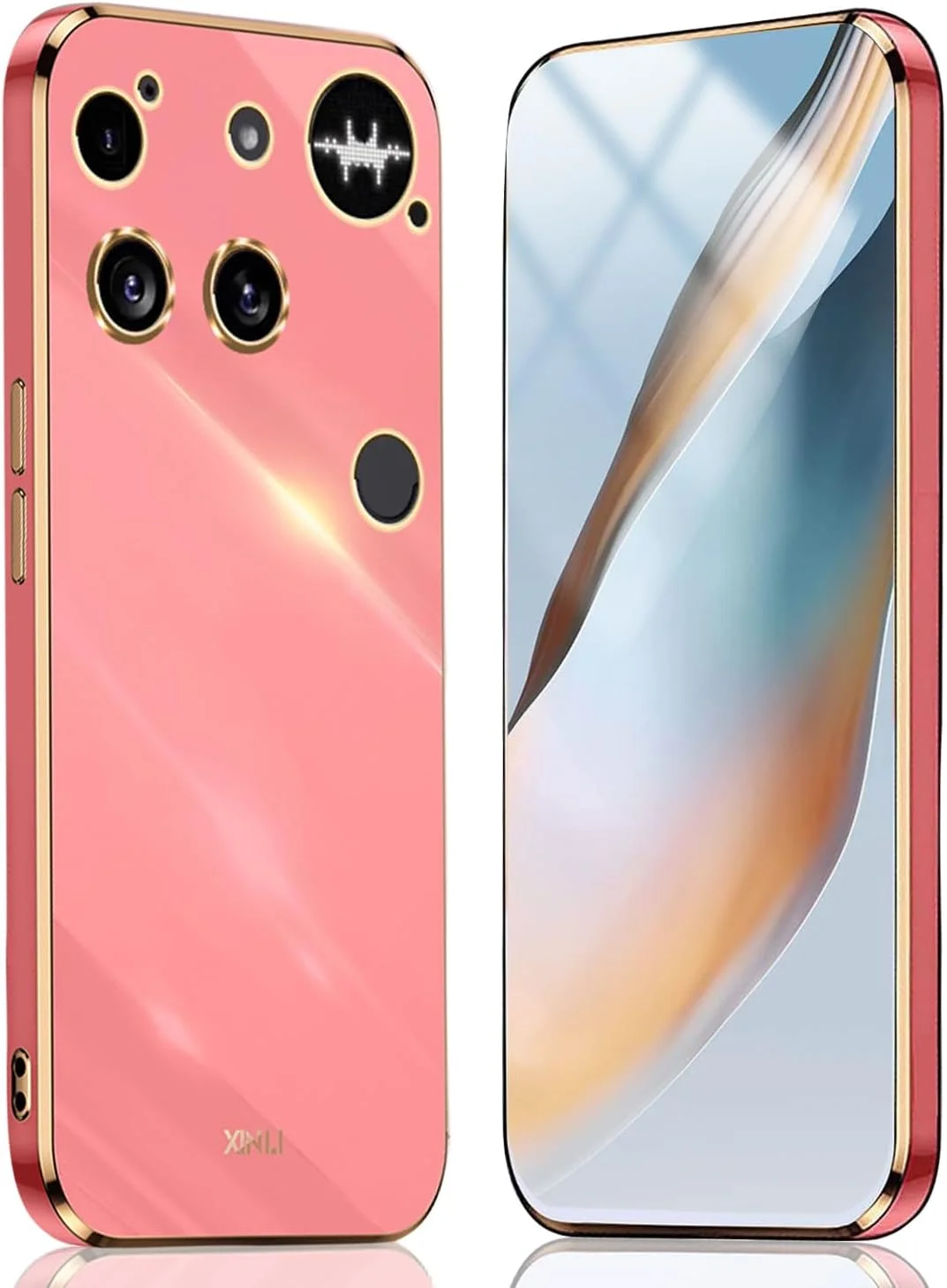 قاب محافظ گوشی ناتینگ فون (3) هاویه، روکش TPU سیلیکونی باریک و انعطاف پذیر با آبکاری الکتریکی، ضد خش و ضد ضربه. قرمز