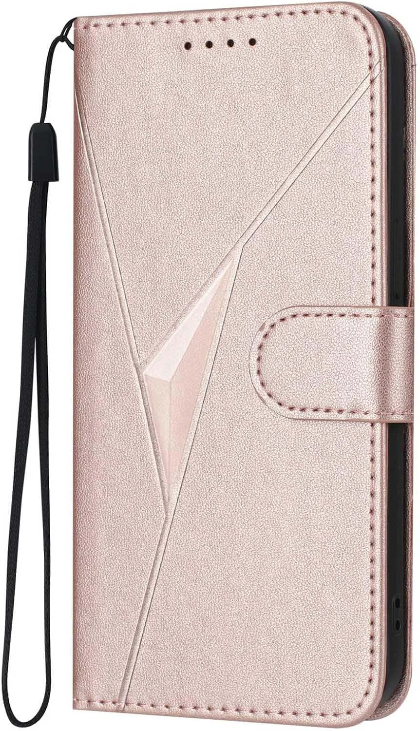 کیف چرمی ممتاز برای ناتینگ فون (3) - کاور محافظ با قفل مغناطیسی، دارای استند داخلی و عملکرد کیف پول - رزگلد