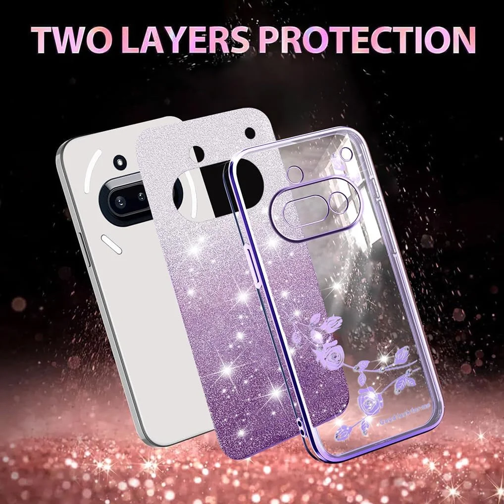 کاور گوشی ناتینگ فون (3a) طرح گرادیانی رنگی، سیلیکونی نرم و شیک با طرح گل درخشان، طراحی دخترانه، فوق العاده نازک، ضد ضربه، بامپر TPU - بنفش کاور گوشی ناتینگ فون (3a) طرح گرادیانی رنگی، سیلیکونی نرم و شیک با طرح گل درخشان، طراحی دخترانه، فوق العاده نازک، ضد ضربه، بامپر TPU - بنفش