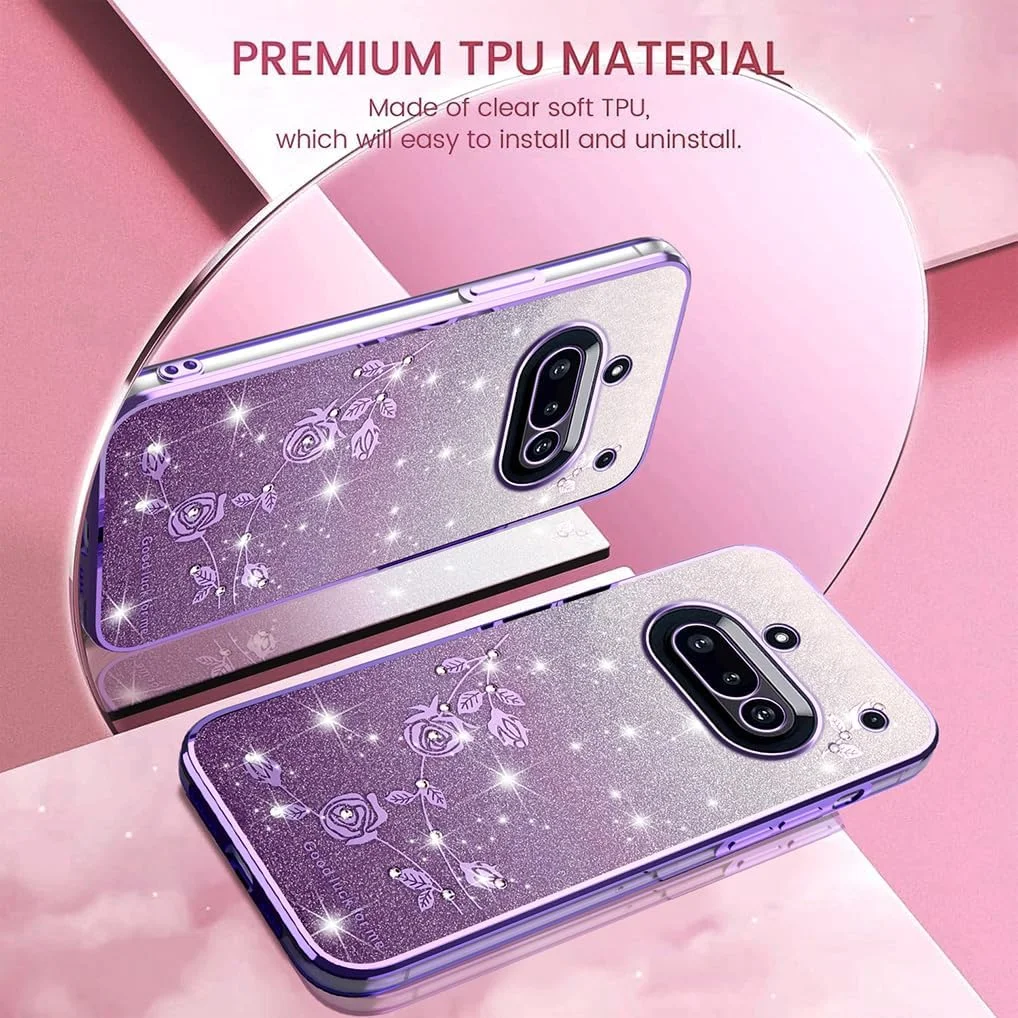 کاور گوشی ناتینگ فون (3a) طرح گرادیانی رنگی، سیلیکونی نرم و شیک با طرح گل درخشان، طراحی دخترانه، فوق العاده نازک، ضد ضربه، بامپر TPU - بنفش کاور گوشی ناتینگ فون (3a) طرح گرادیانی رنگی، سیلیکونی نرم و شیک با طرح گل درخشان، طراحی دخترانه، فوق العاده نازک، ضد ضربه، بامپر TPU - بنفش