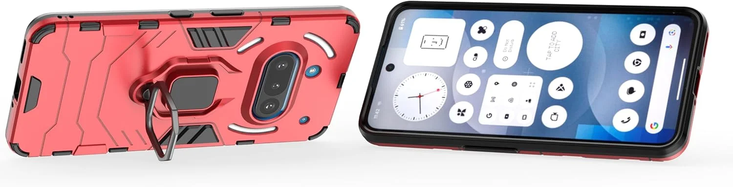 قاب محافظ گوشی ناتینگ فون 3a، کاور زرهی دولایه تقویت شده ضد ضربه با استند حلقه ای چرخش 360 درجه برای ناتینگ فون 3a. قرمز HB قاب محافظ گوشی ناتینگ فون 3a، کاور زرهی دولایه تقویت شده ضد ضربه با استند حلقه ای چرخش 360 درجه برای ناتینگ فون 3a. قرمز HB