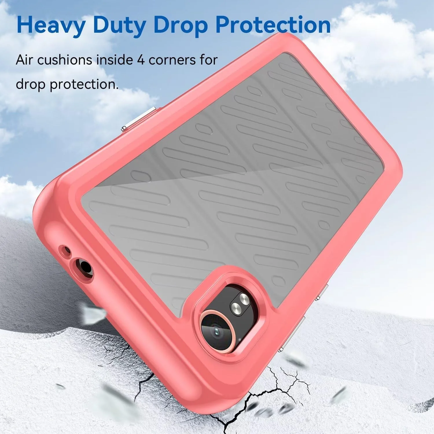 قاب محافظ گوشی ناتینگ فون 2، محافظت کامل، شفاف، TPU سخت، ضد ضربه، قاب محافظ برای ناتینگ فون 2. (قرمز)