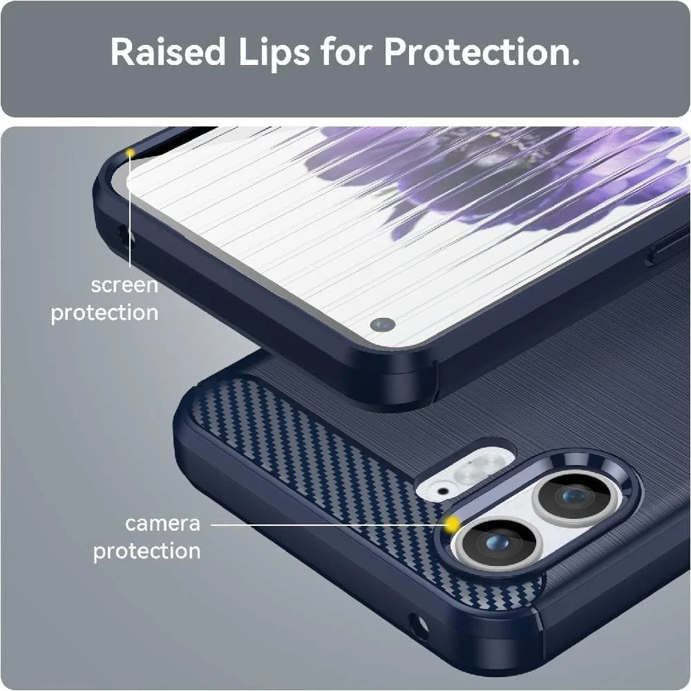 قاب محافظ گوشی ناتینگ فون 2، بافت فیبر کربنی ضد ضربه، نرم، انعطاف پذیر و ضد خش - آبی قاب محافظ گوشی ناتینگ فون 2، بافت فیبر کربنی ضد ضربه، نرم، انعطاف پذیر و ضد خش - آبی