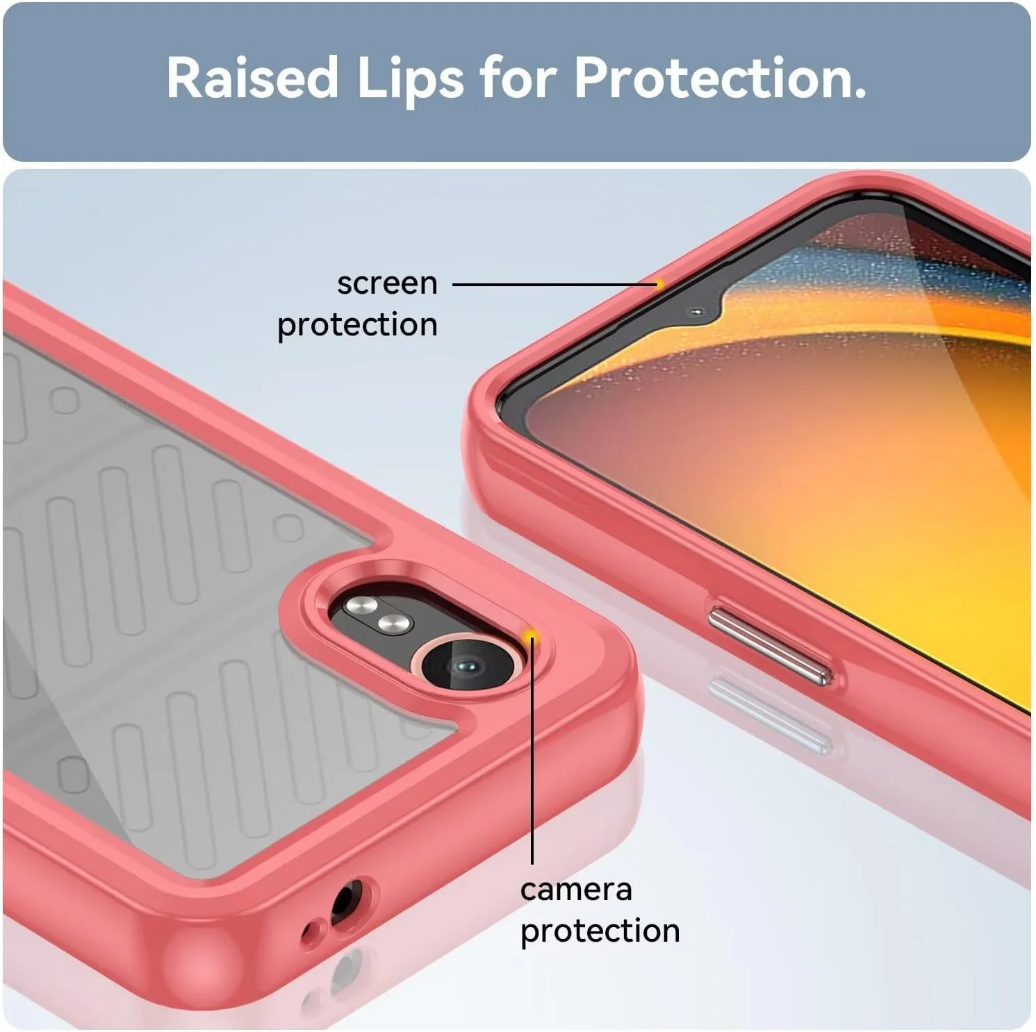 قاب محافظ گوشی ناتینگ فون 2، محافظت کامل، شفاف، TPU سخت، ضد ضربه، قاب محافظ برای ناتینگ فون 2. (قرمز)