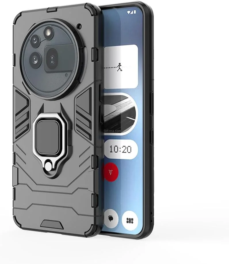 کاور محافظ دو لایه و ضد ضربه گوشی ناتینگ فون (3a) پرو برند SEAHAI با استند ارتقا یافته - مشکی