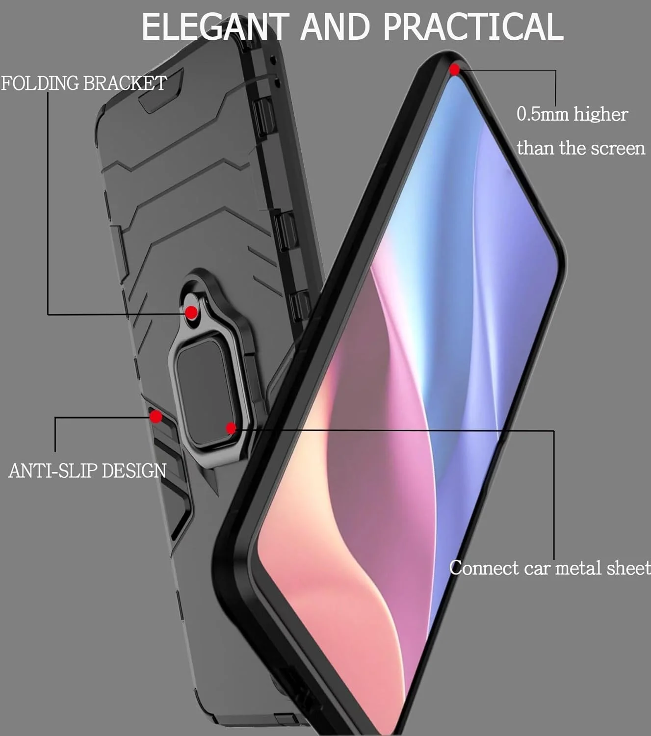 کاور محافظ دو لایه 강화된 سپر TPU سیلیکونی ضد ضربه SEAHAI برای Nothing Phone (3a) Pro، کاور محافظ زرهی با پایه ارتقا یافته - مشکی کاور محافظ دو لایه 강화된 سپر TPU سیلیکونی ضد ضربه SEAHAI برای Nothing Phone (3a) Pro، کاور محافظ زرهی با پایه ارتقا یافته - مشکی