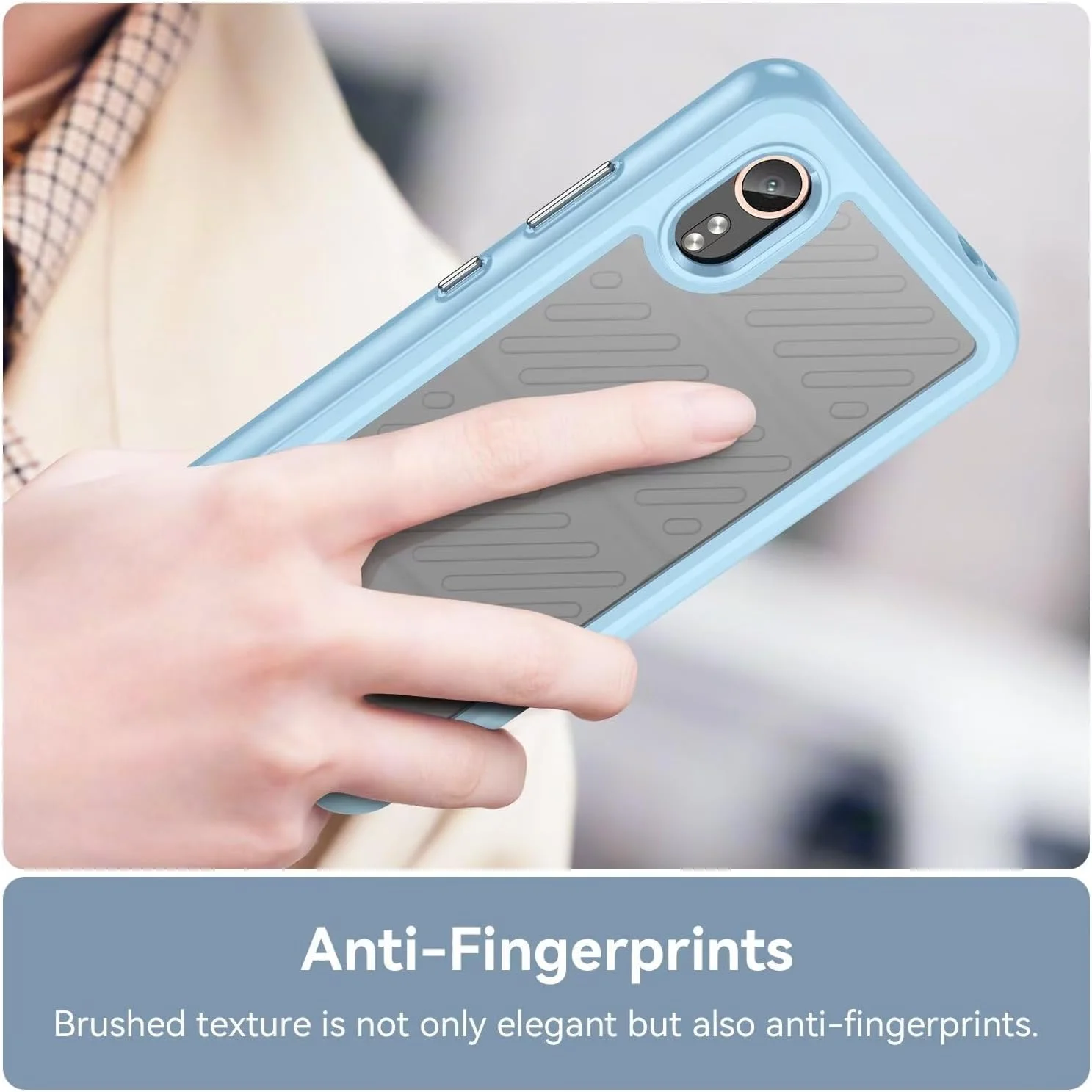 قاب محافظ گوشی ناتینگ فون 1 YKNIUFLY، محافظت کامل، شفاف، TPU سخت، ضد ضربه، قاب محافظ برای گوشی ناتینگ فون 1. (آبی)