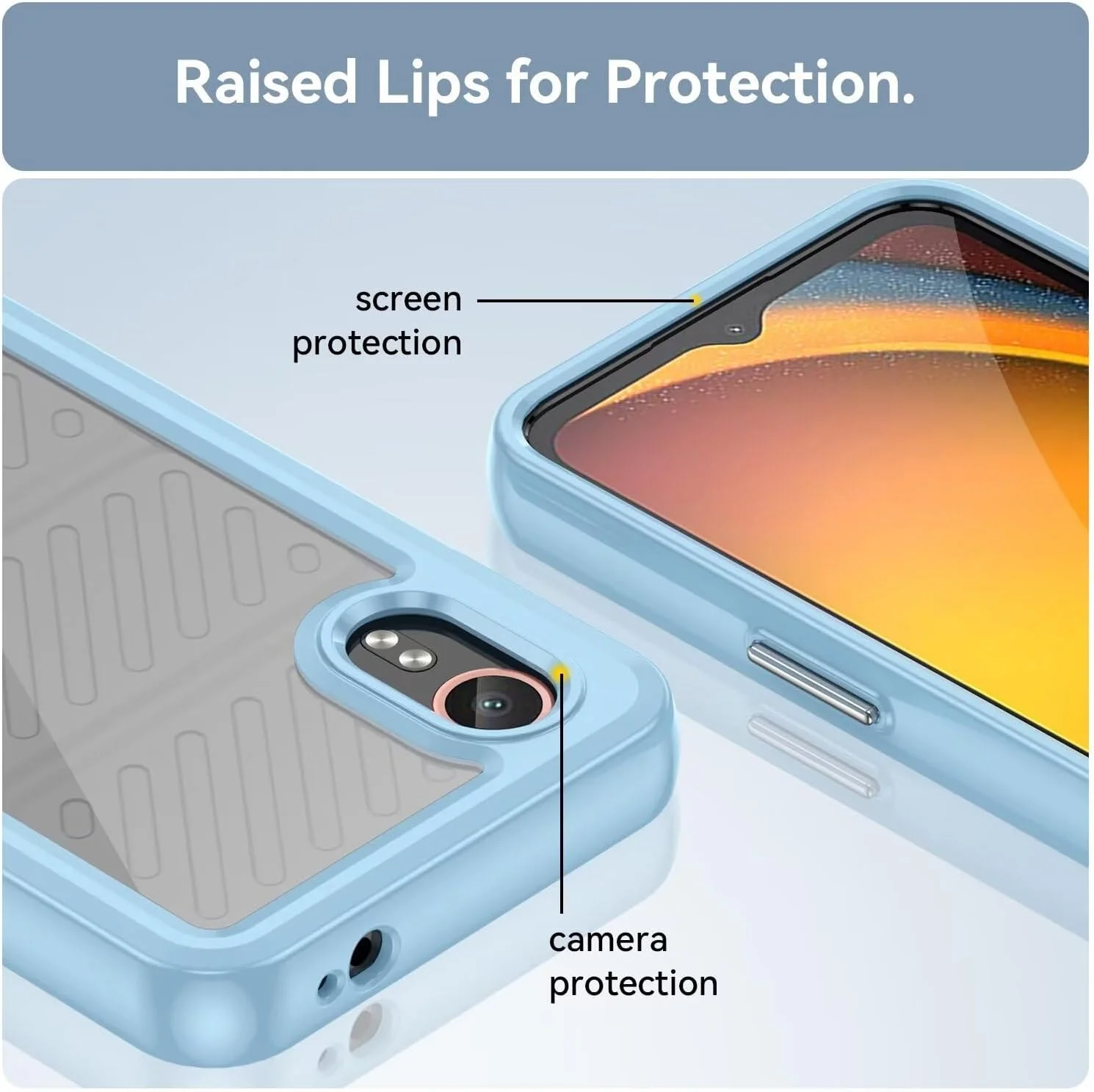 قاب محافظ گوشی ناتینگ فون 1 YKNIUFLY، محافظت کامل، شفاف، TPU سخت، ضد ضربه، قاب محافظ برای گوشی ناتینگ فون 1. (آبی)