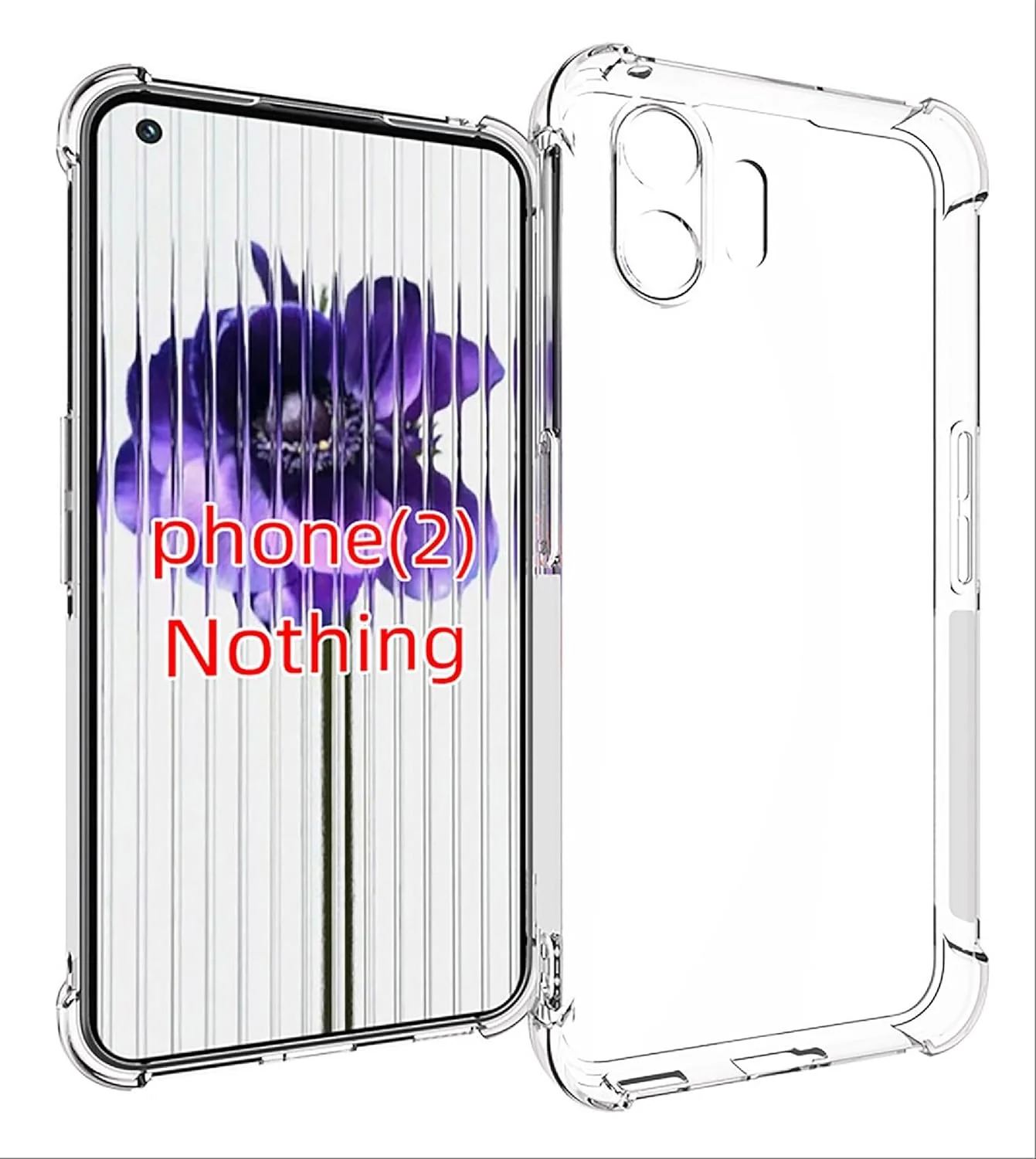 کاور محافظ ژیوپوی مناسب برای ناتینگ فون 2، کاور نرم و شفاف، ضد ضربه و ضد خش برای ناتینگ فون 2 - شفاف 2