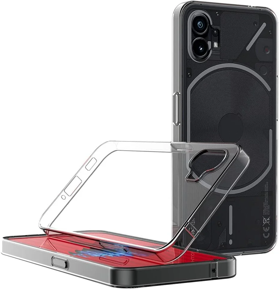 کاور سیلیکونی شفاف سازگار با ناتینگ فون 1 5G، محافظ بامپر کاور سیلیکونی شفاف سازگار با ناتینگ فون 1 5G، محافظ بامپر