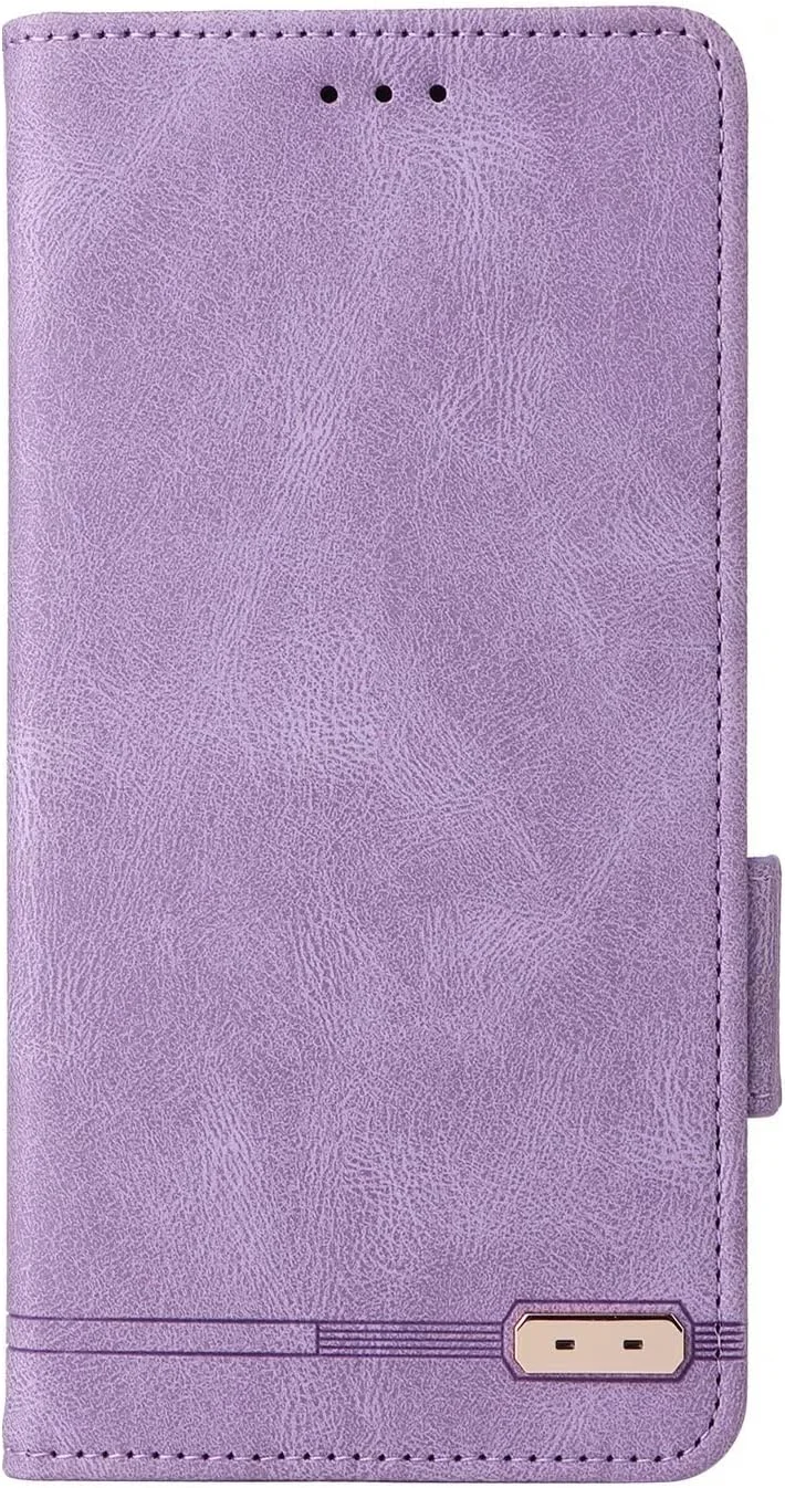 کاور گوشی RanTuo برای Nothing Phone 2a، دارای جای کارت، پایه نگهدارنده، ضد ضربه، TPU + چرم PU، کاور محافظ تاشو برای Nothing Phone 2a. (بنفش)