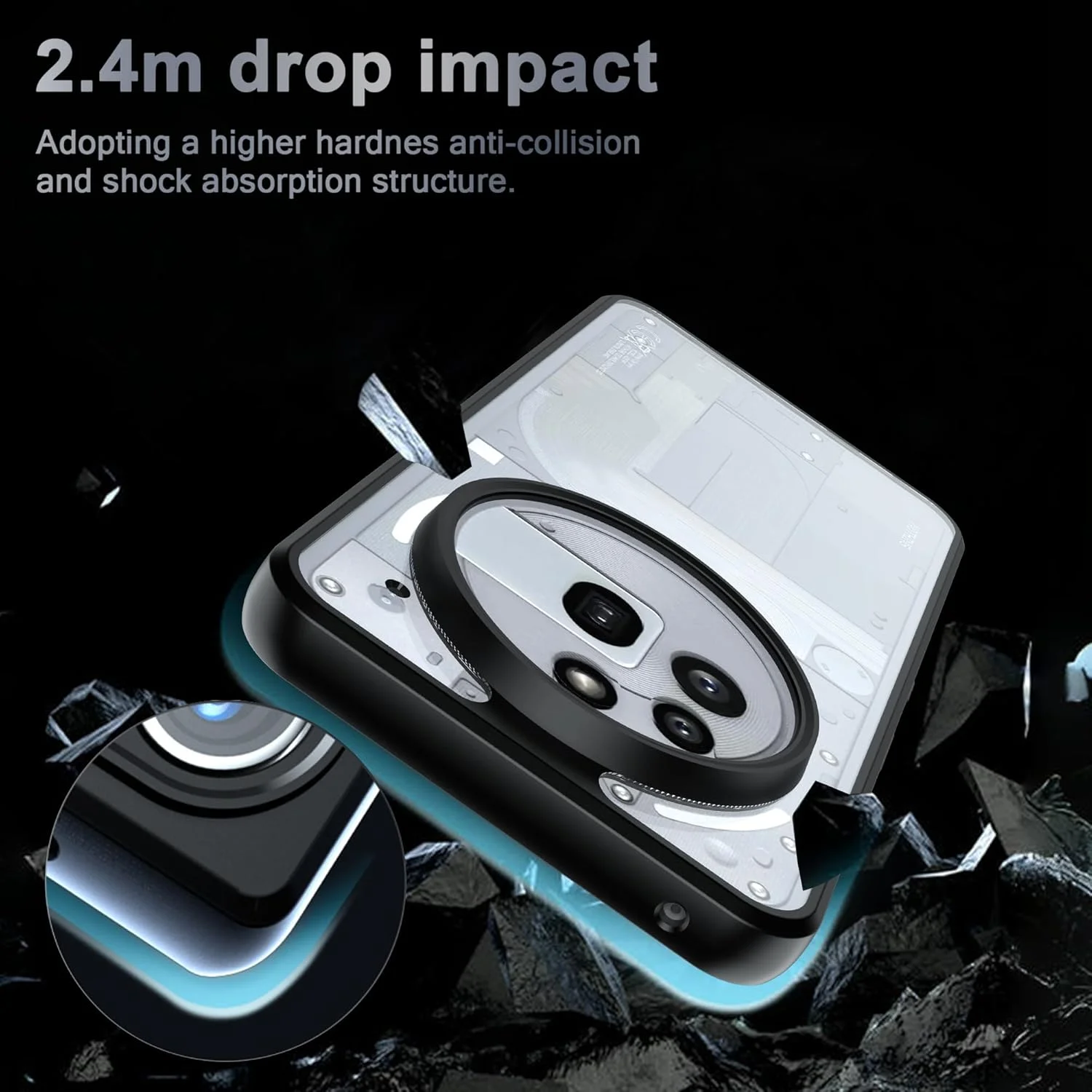 قاب محافظ گوشی ناتینگ فون (3a) پرو، ضد زردی، نیمه شفاف مات، ضد ضربه، سازگار با MagSafe (مشکی مات) قاب محافظ گوشی ناتینگ فون (3a) پرو، ضد زردی، نیمه شفاف مات، ضد ضربه، سازگار با MagSafe (مشکی مات)