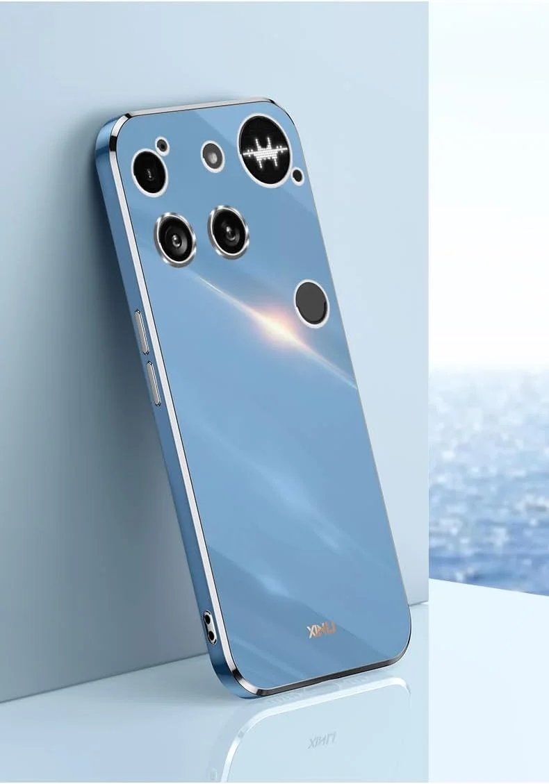 قاب محافظ گوشی ناتینگ فون (3) هاویه، پوشش باریک سیلیکونی TPU با آبکاری الکتریکی، محافظ TPU ضد ضربه. آبی قاب محافظ گوشی ناتینگ فون (3) هاویه، پوشش باریک سیلیکونی TPU با آبکاری الکتریکی، محافظ TPU ضد ضربه. آبی