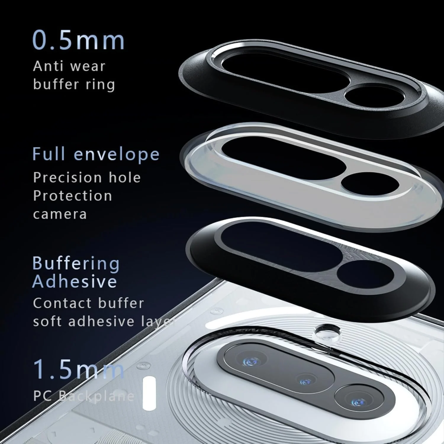 کاور Tieeyivv برای Nothing Phone 3a + 2 عدد محافظ صفحه نمایش شیشه ای حرارت دیده، پشت PC شفاف، کاور بامپر TPU به همراه محافظ صفحه نمایش کاور Tieeyivv برای Nothing Phone 3a + 2 عدد محافظ صفحه نمایش شیشه ای حرارت دیده، پشت PC شفاف، کاور بامپر TPU به همراه محافظ صفحه نمایش