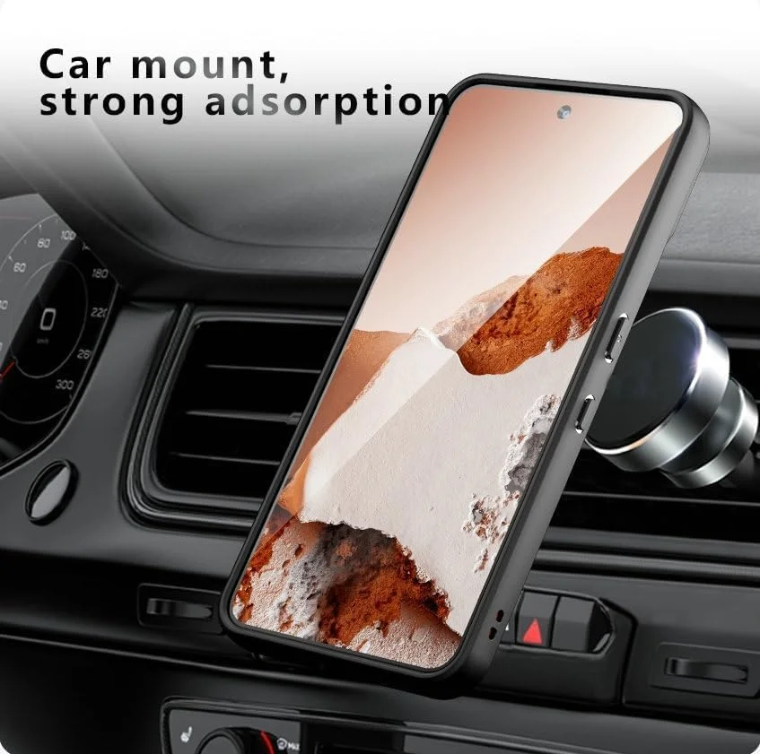 کاور مغناطیسی Guizzcg مناسب برای ناتینگ فون CMF 2 Pro، قاب پشتی مات نیمه شفاف مقاوم در برابر ضربه، مشکی مات کاور مغناطیسی Guizzcg مناسب برای ناتینگ فون CMF 2 Pro، قاب پشتی مات نیمه شفاف مقاوم در برابر ضربه، مشکی مات