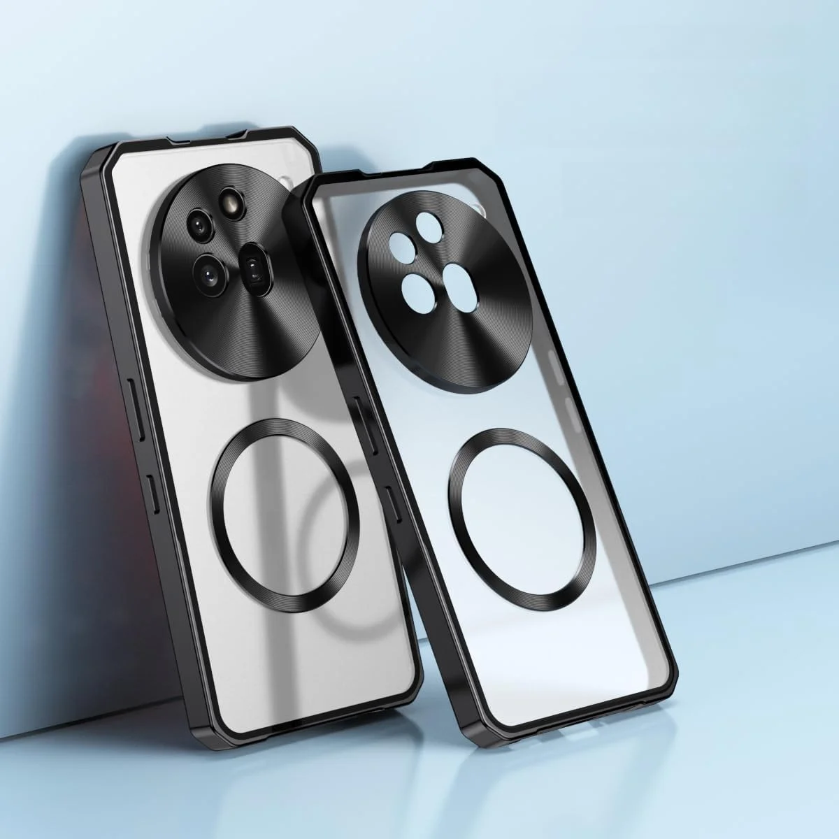 کاور مات نیمه شفاف ضد ضربه و ضد افتادن Gruattreay سازگار با Nothing Phone 3A Pro مدل 2025 با قابلیت اتصال مغناطیسی (مشکی)