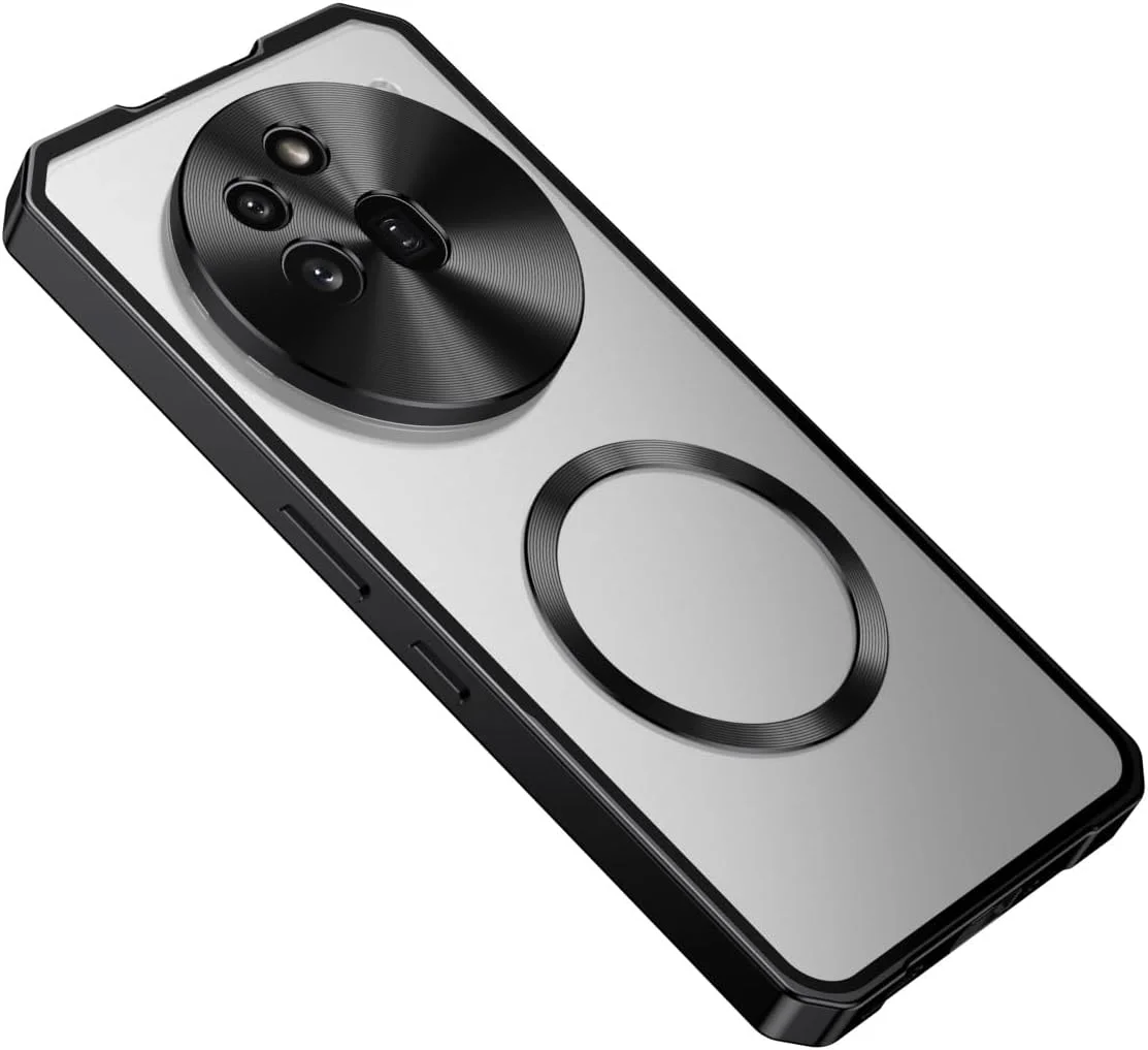 قاب مغناطیسی Gruattreay برای ناتینگ فون (3a) پرو، فریم آلیاژی کشویی با پوشش پشتی مات و نیمه شفاف، فوق العاده نازک، ضد اثر انگشت و ضد ضربه (مشکی)