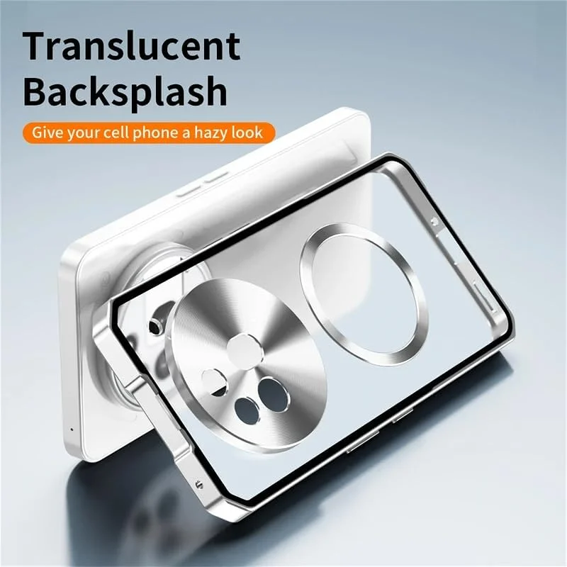 کاور مات نیمه شفاف ضد ضربه و ضد افتادن Gruattreay سازگار با ناتینگ فون 3A (2025) با قابلیت اتصال مغناطیسی (نقره ای)