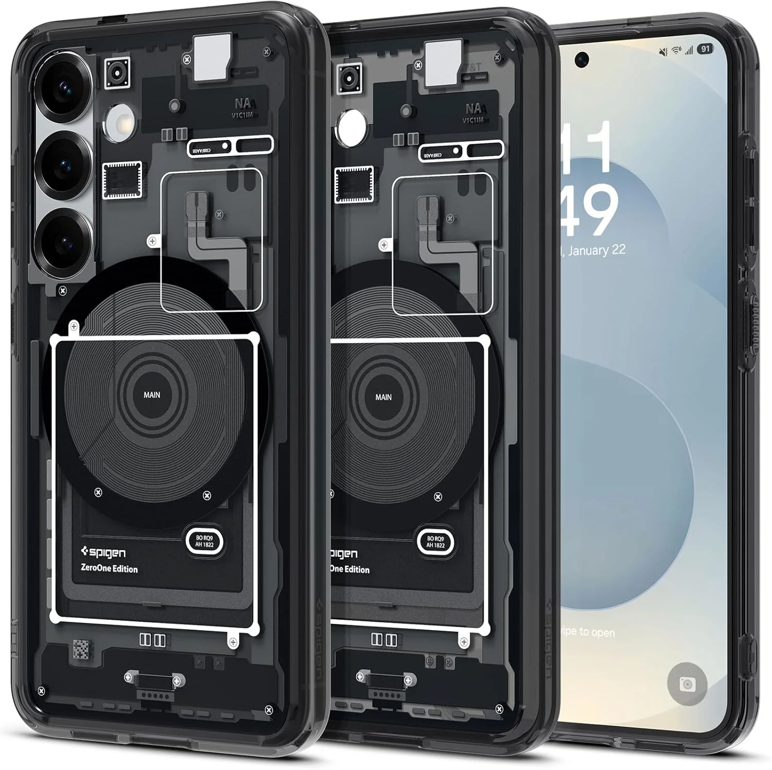 کاور محافظ گوشی سامسونگ گلکسی S25 پلاس Spigen Ultra Hybrid MagFit سازگار با MagSafe (سال 2025) - رنگ مشکی Zero One