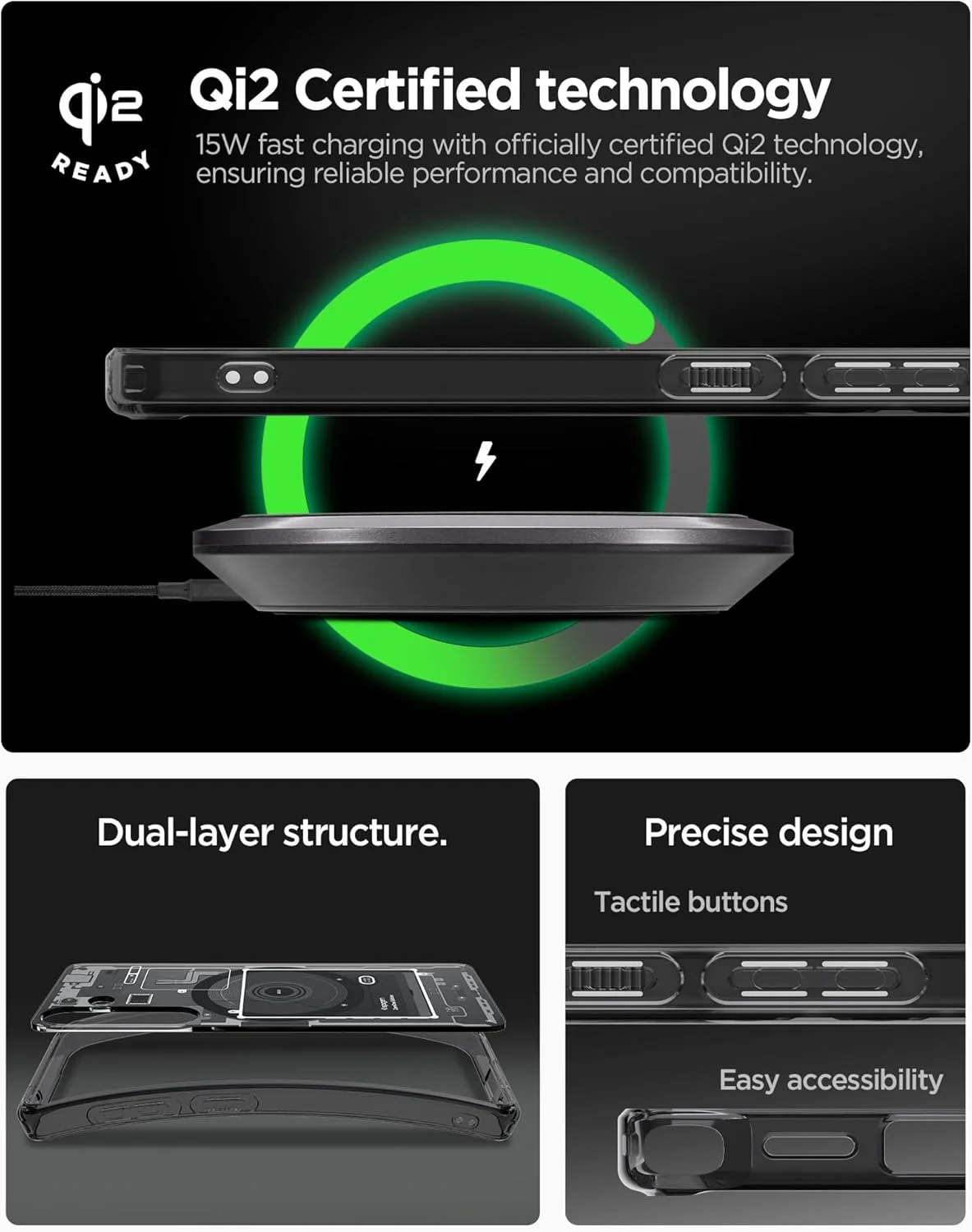 کاور محافظ گوشی سامسونگ گلکسی S25 پلاس Spigen Ultra Hybrid MagFit سازگار با MagSafe (سال 2025) - رنگ مشکی Zero One