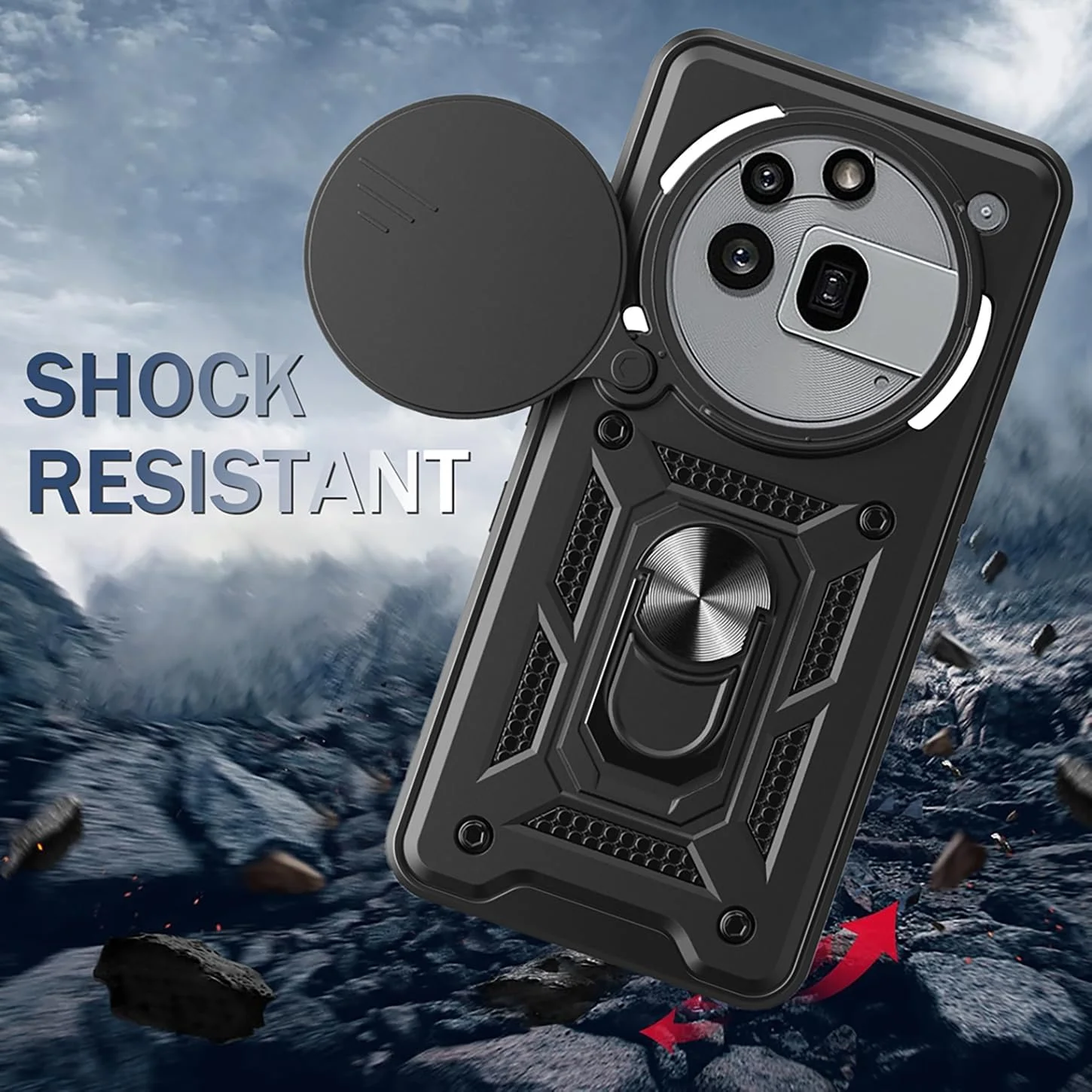 قاب محافظ گوشی ایلینگ مناسب برای ناتینگ فون (3a) پرو، بافت مات و بسیار نازک، ضد ضربه، ساخته شده از PC سخت، پوشش بامپر TPU سیلیکونی نرم به همراه استند انگشتی و پوشش کشویی دوربین (سبز) قاب محافظ گوشی ایلینگ مناسب برای ناتینگ فون (3a) پرو، بافت مات و بسیار نازک، ضد ضربه، ساخته شده از PC سخت، پوشش بامپر TPU سیلیکونی نرم به همراه استند انگشتی و پوشش کشویی دوربین (سبز)