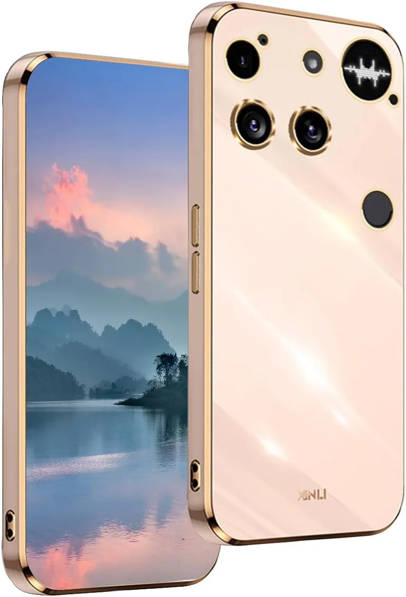 قاب محافظ گوشی ناتینگ فون (3) 5G، پوشش محافظ فوق العاده نازک و ضد ضربه با طراحی آبکاری شده، سپر TPU ممتاز و پوشش سیلیکونی نرم، شیک و بادوام. (صورتی)